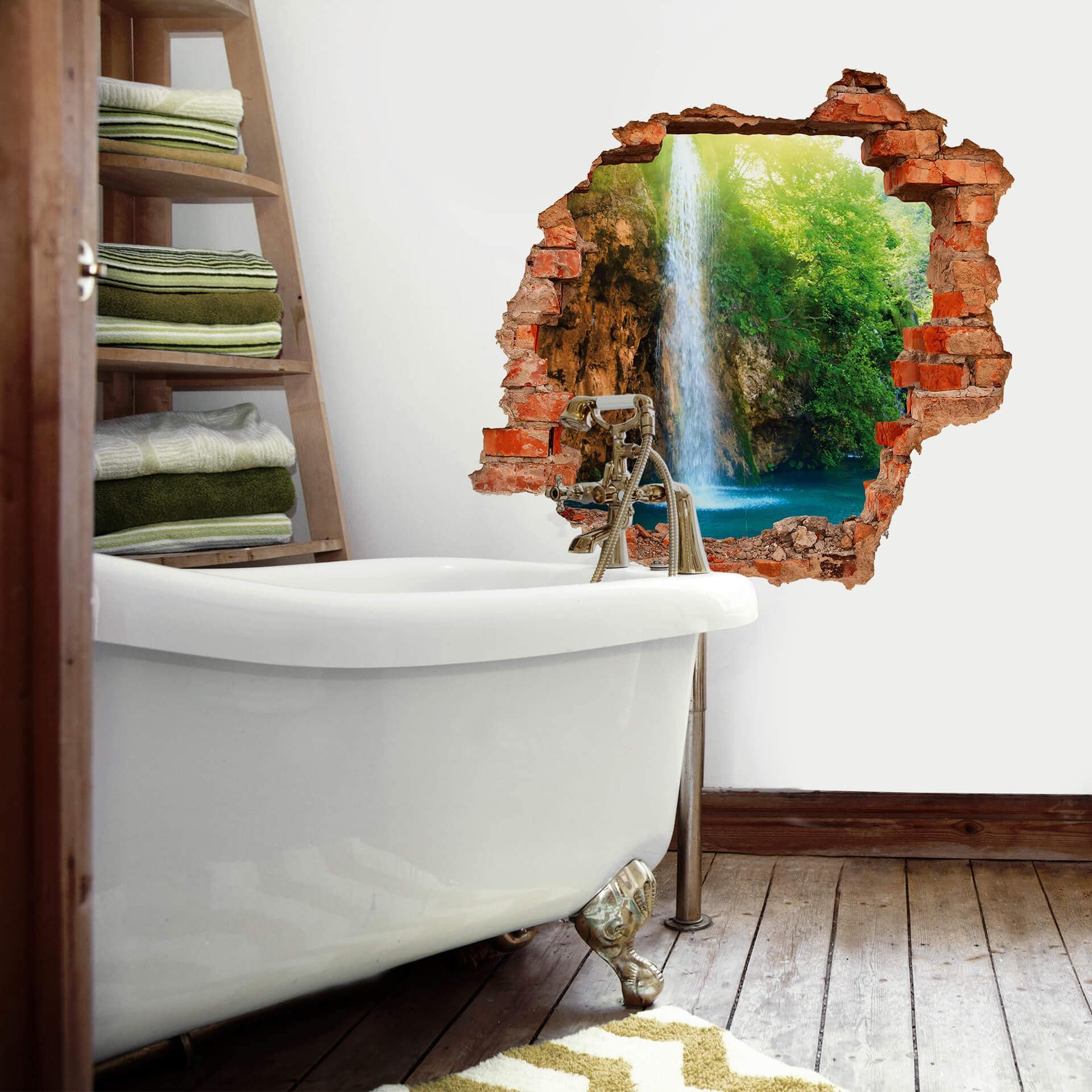 3D Wallsticker blåt vandfald