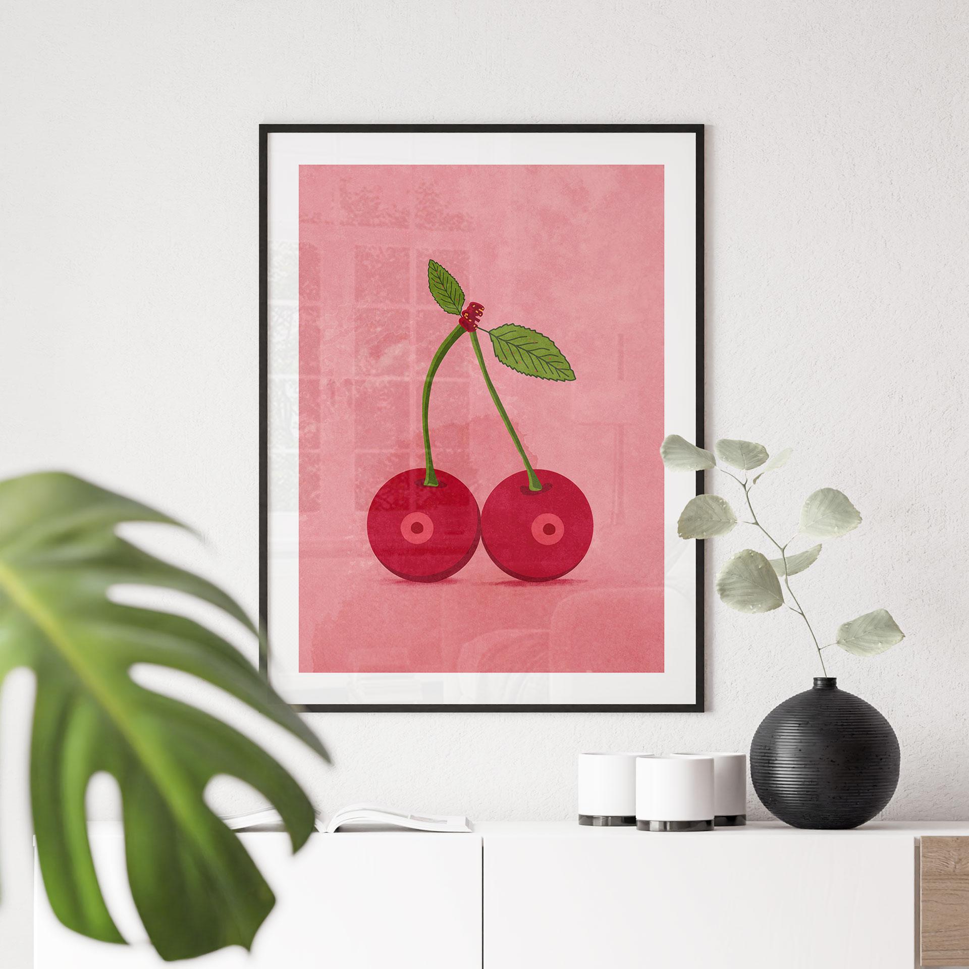Poster sensuele kersen - Oltmanns
