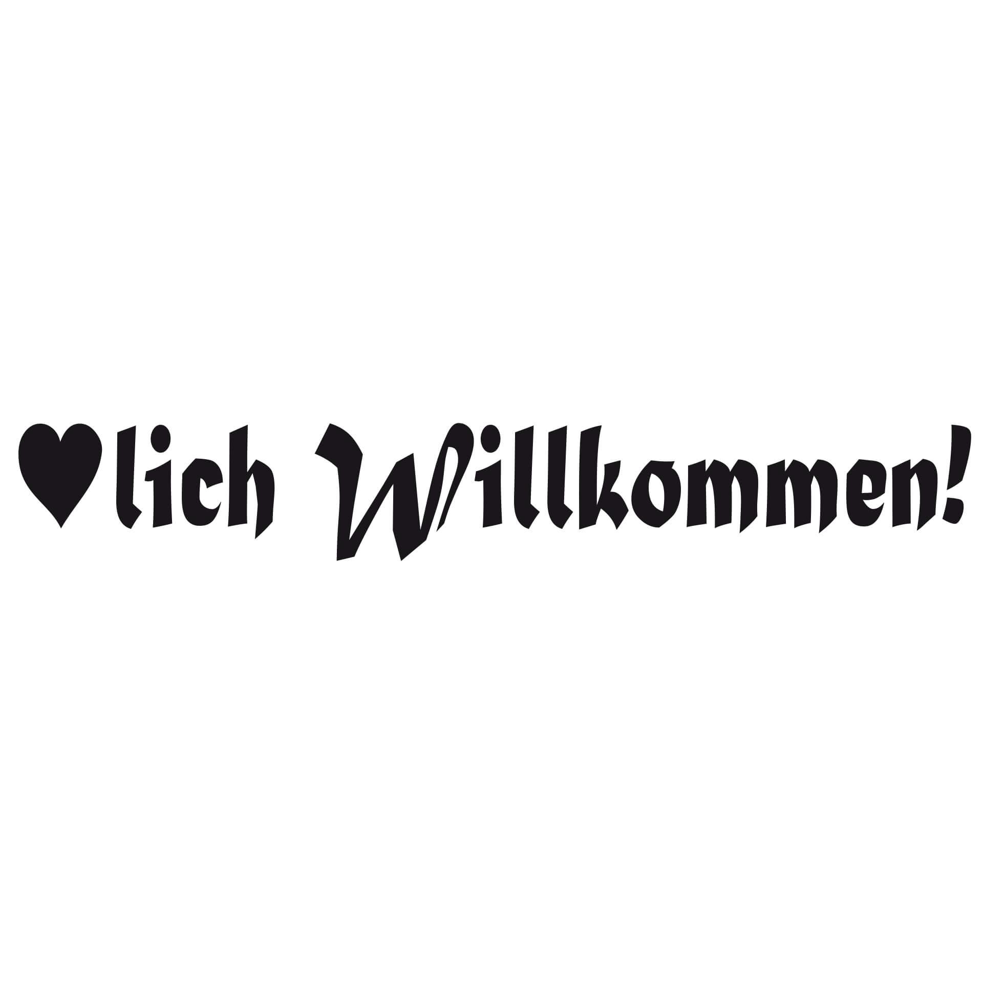 Wandtattoo Herzlich Willkommen 1