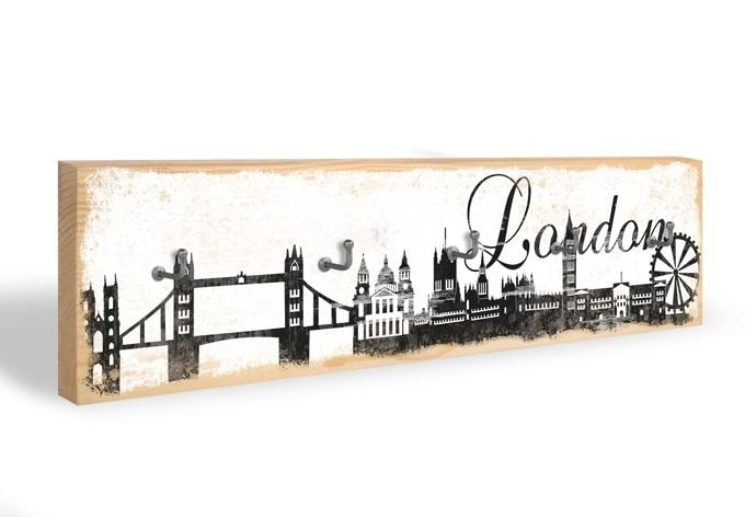 Sleutelbord London Skyline + 5 Haken