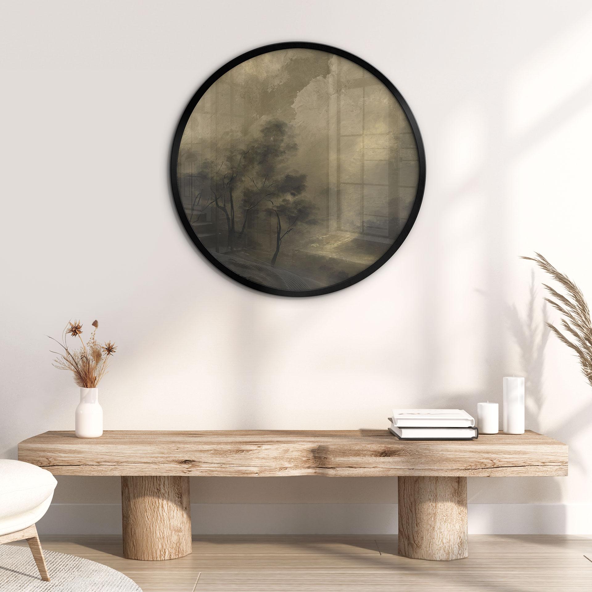 Plakat Træer i tusmørketåge - Hobday - Round