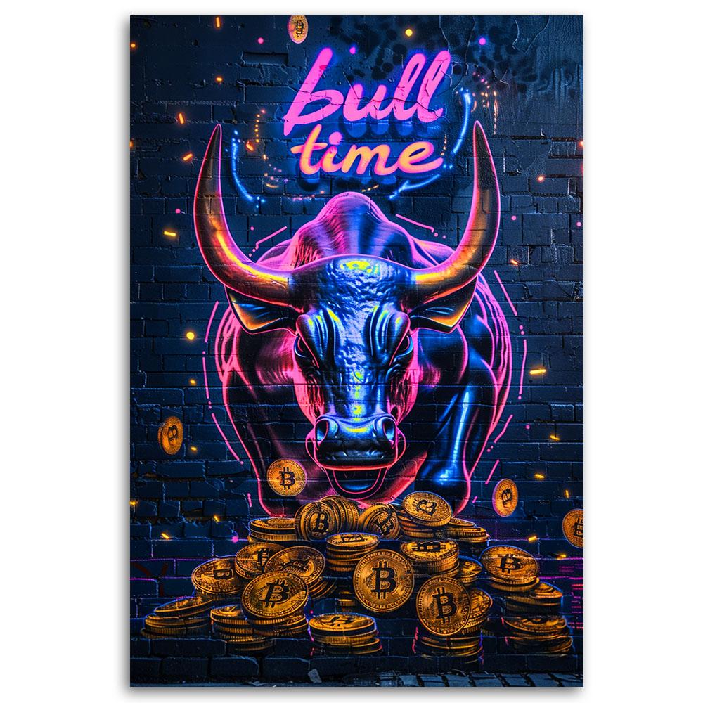 Canvasbillede, AI-tyr bitcoin