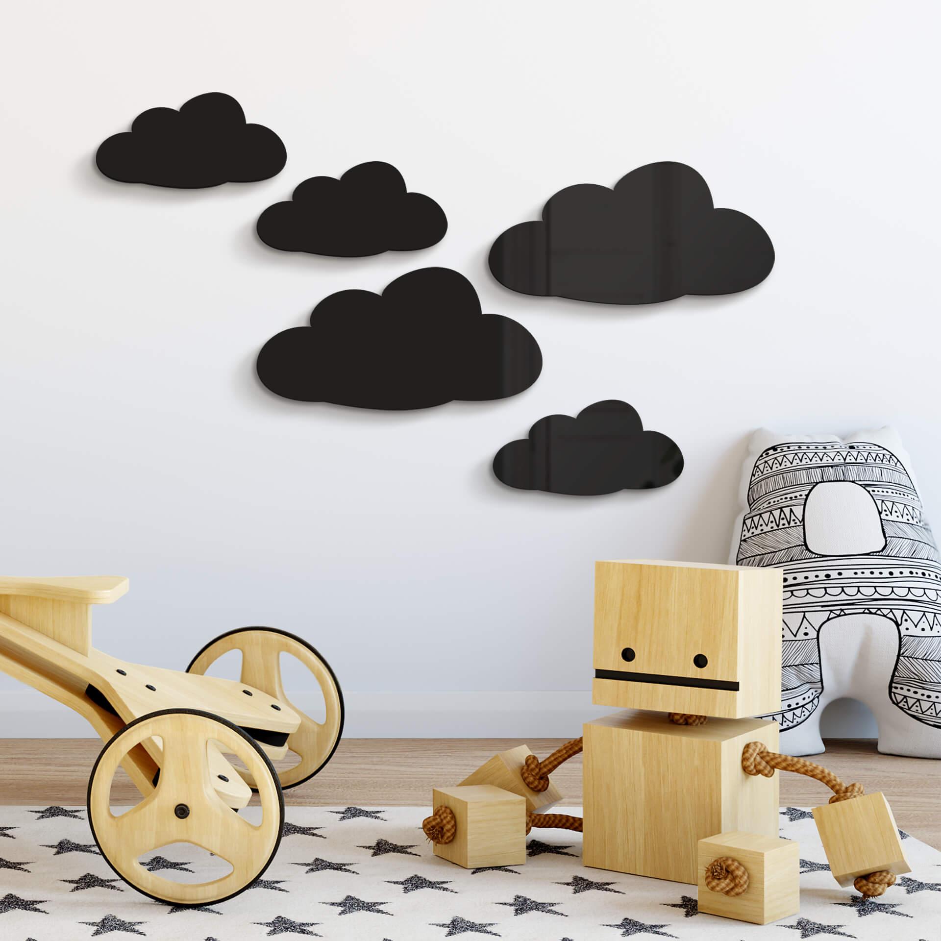 Set de nubes acrílicas decorativas (5 piezas)
