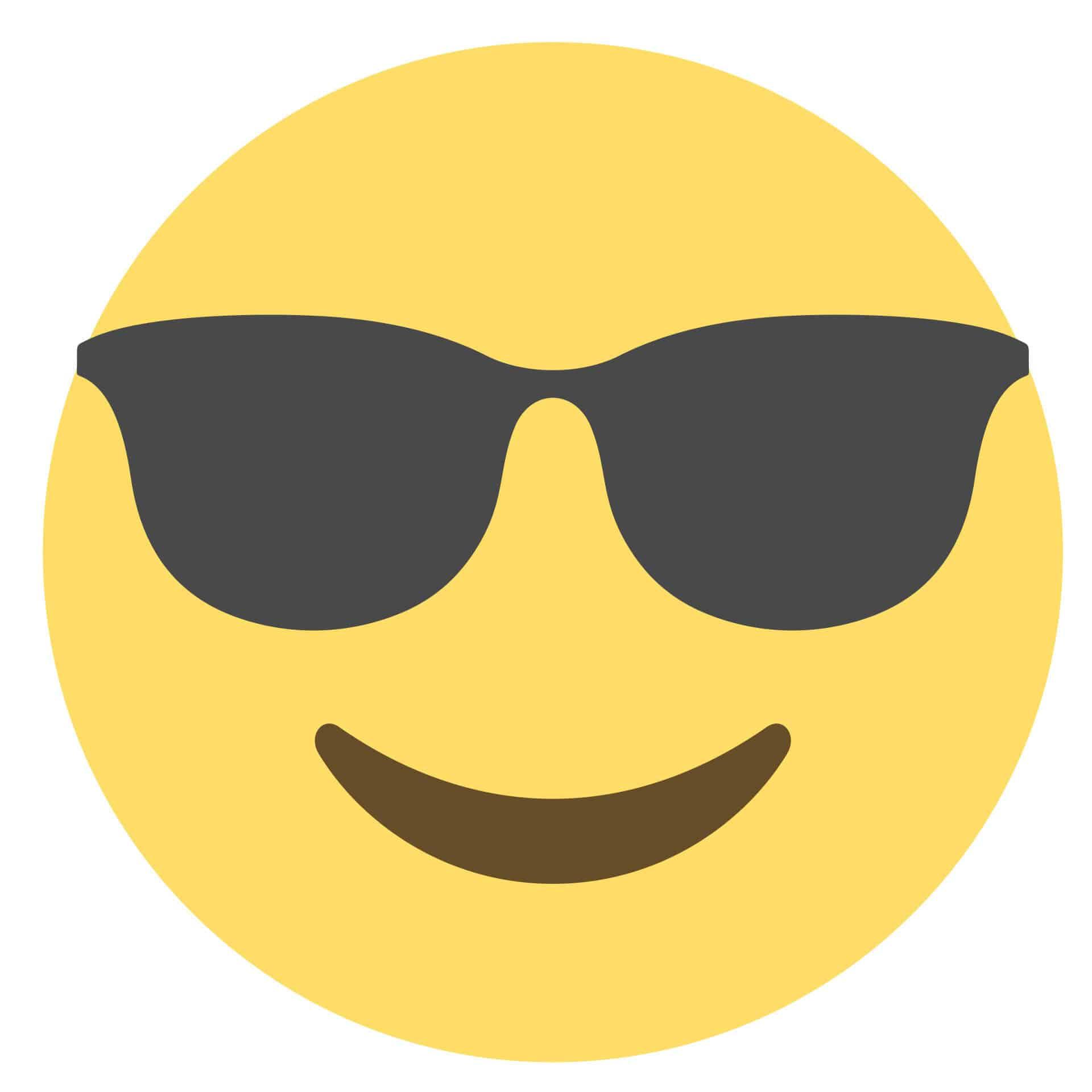 Muursticker Emoji Zonnebril