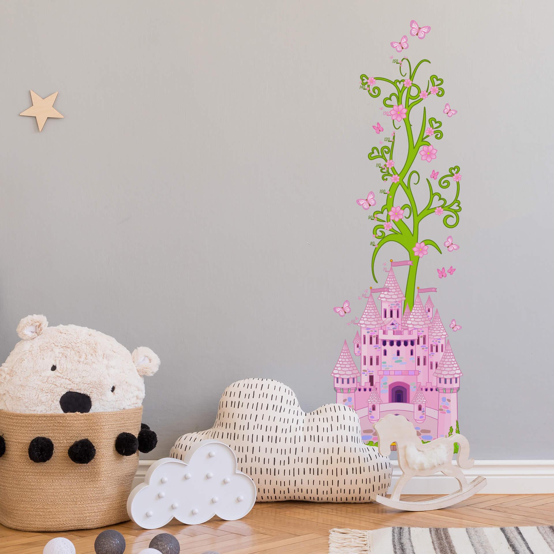 Sticker mural - Toise château de princesses