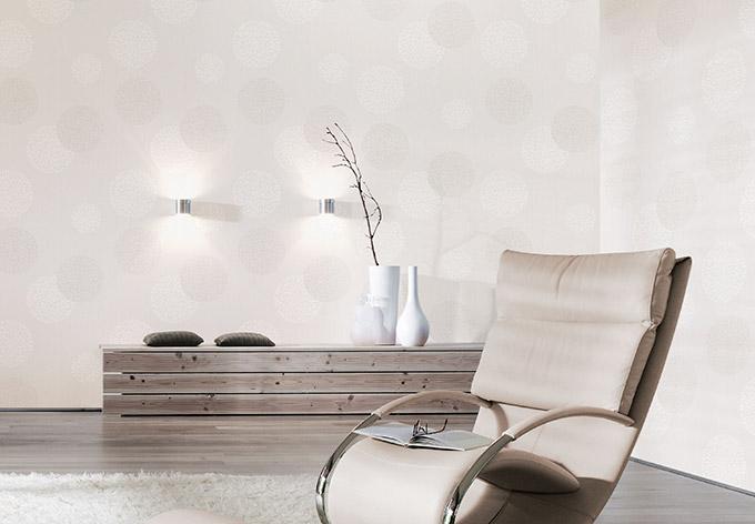 A.S. Création Tapet Spot Cream, Hvid