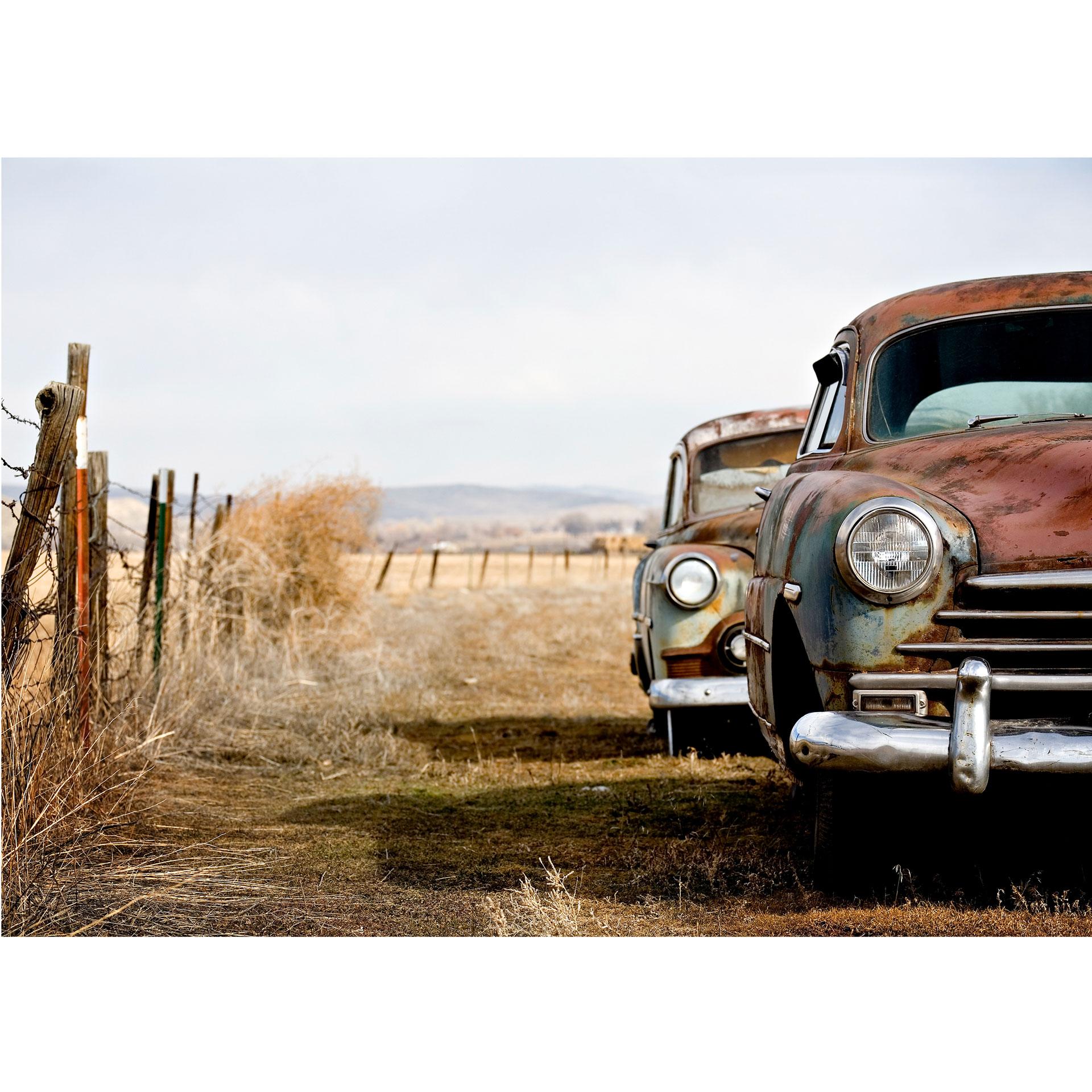 Fotobehang Oude Roestige Auto's