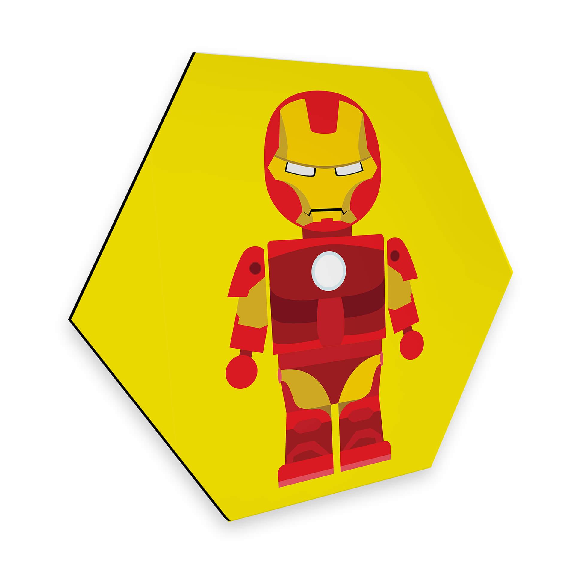 Hexagon - Alu-Dibond - Gomes - iron Man legetøj
