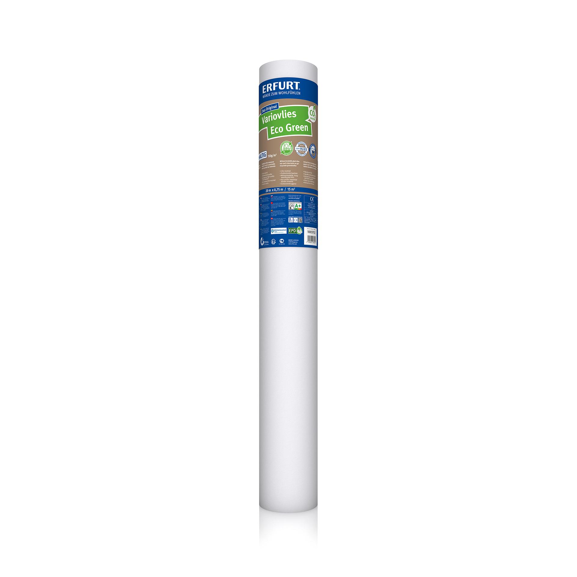 Erfurt Økologisk glat fleecetapet Eco Green 20x0,75m