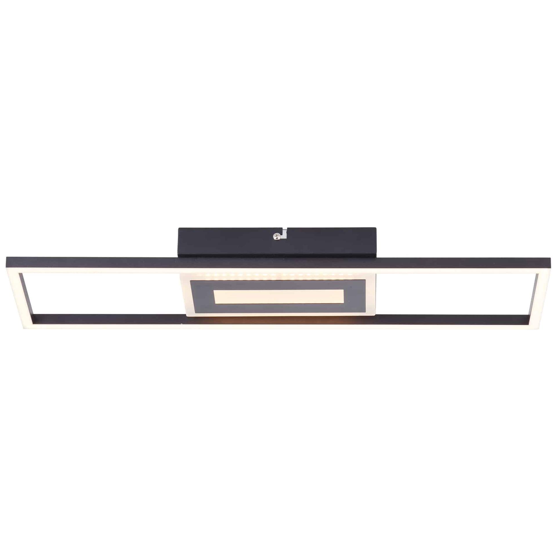 Deckenleuchte Benedikt, schwarz, 55 x 16 cm, Metall Lampe