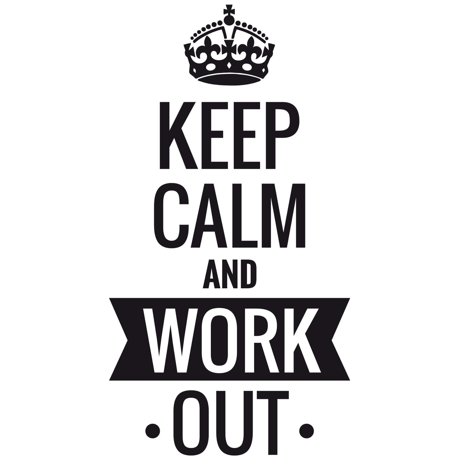 Adesivo  - Keep calm and work out