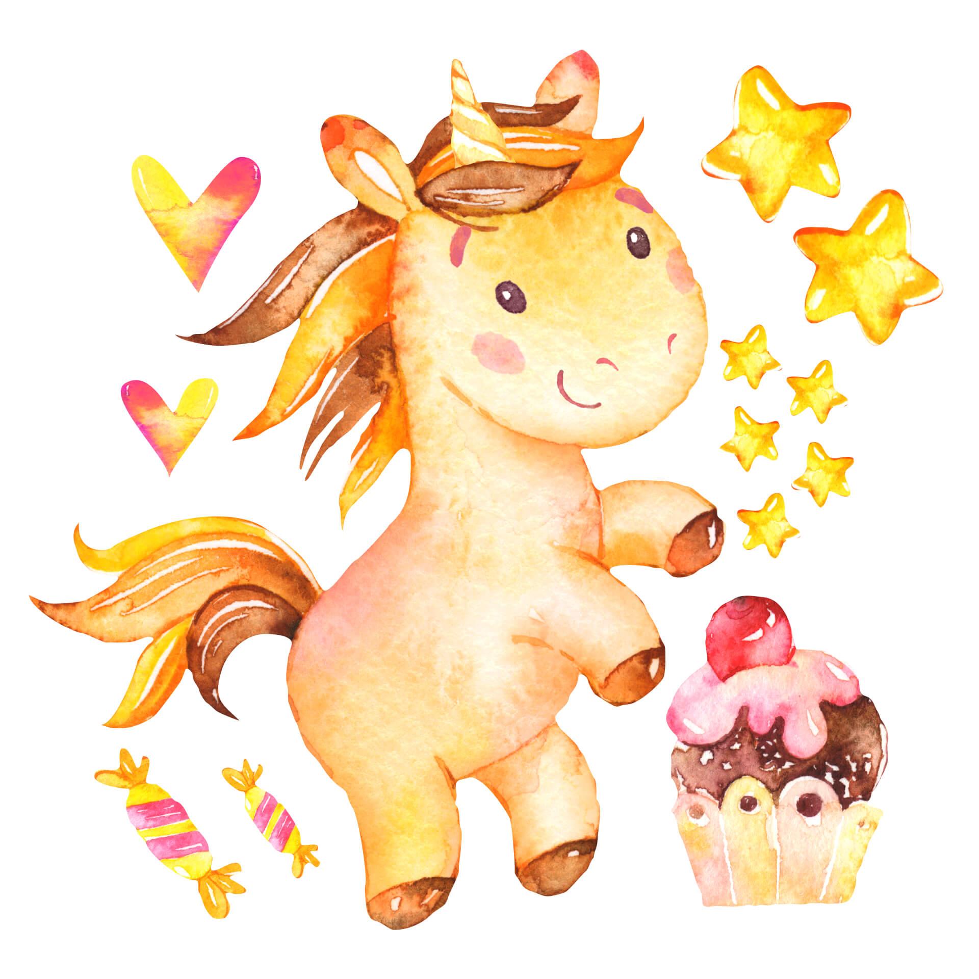 Muursticker Sweety de Eenhoorn