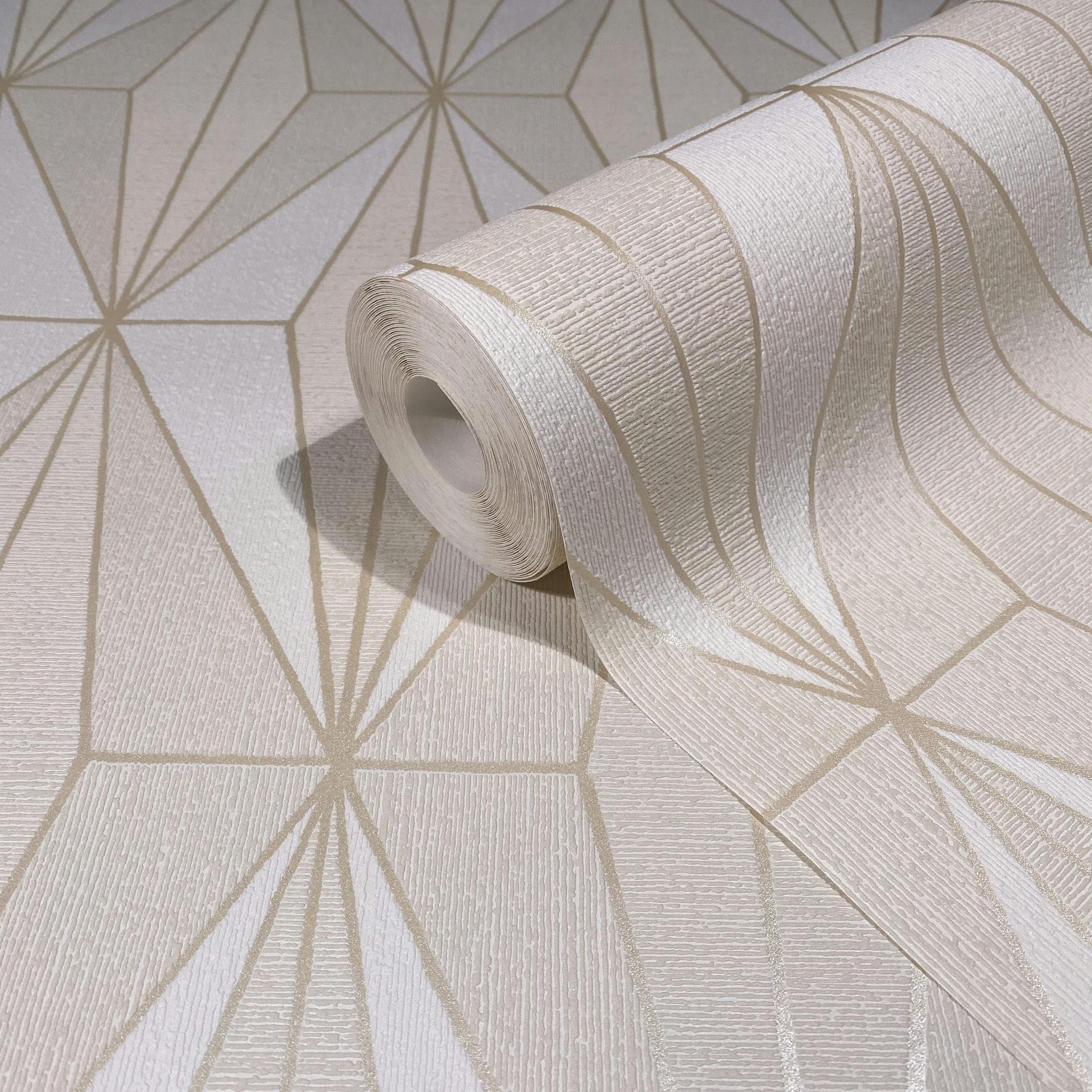 Vliestapete Grafisch Modern in Beige