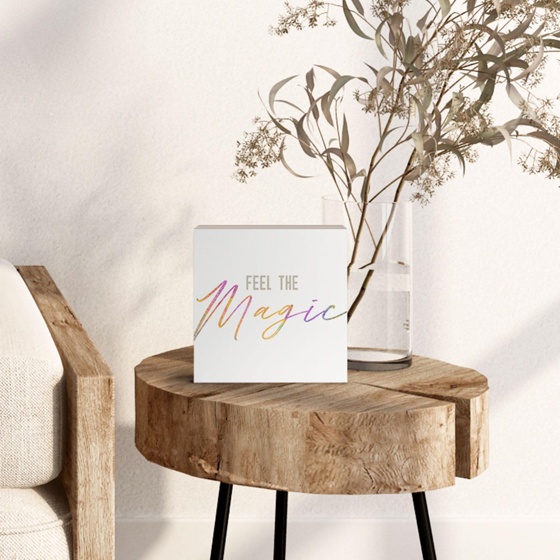 Houten Decoratieblok Feel the magic