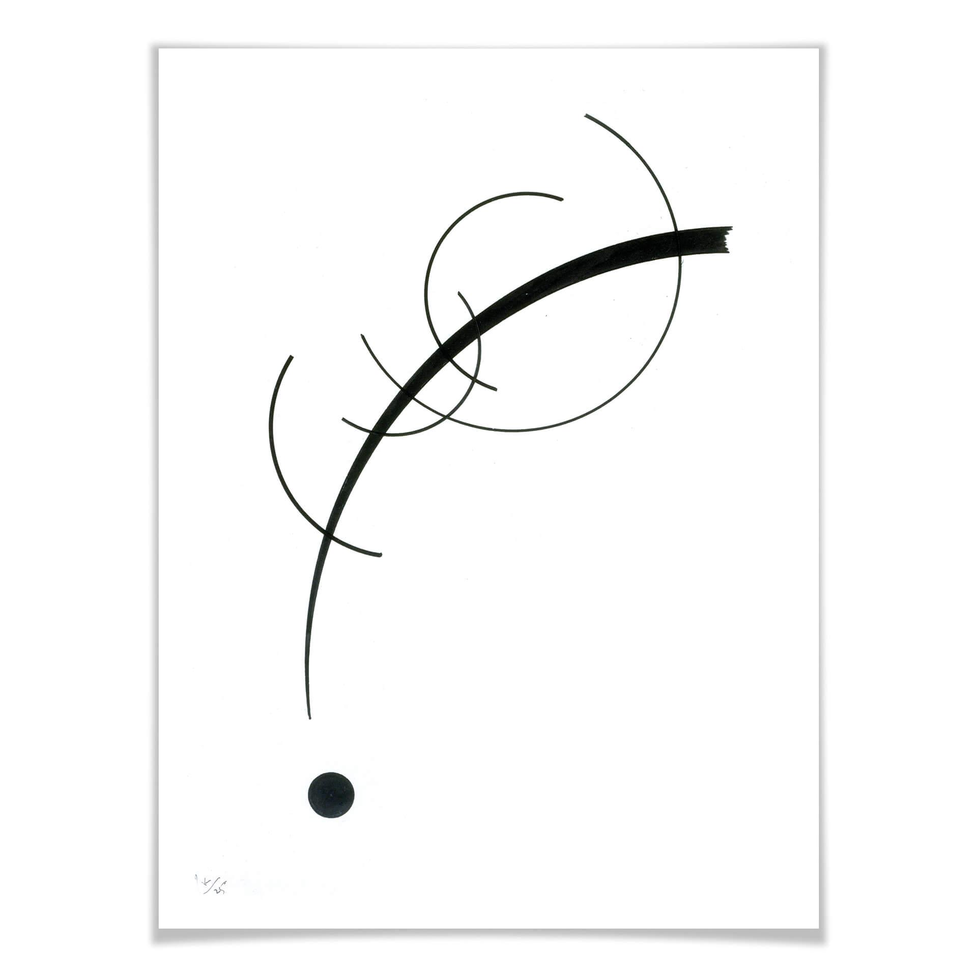 Póster Kandinsky - Curva al punto