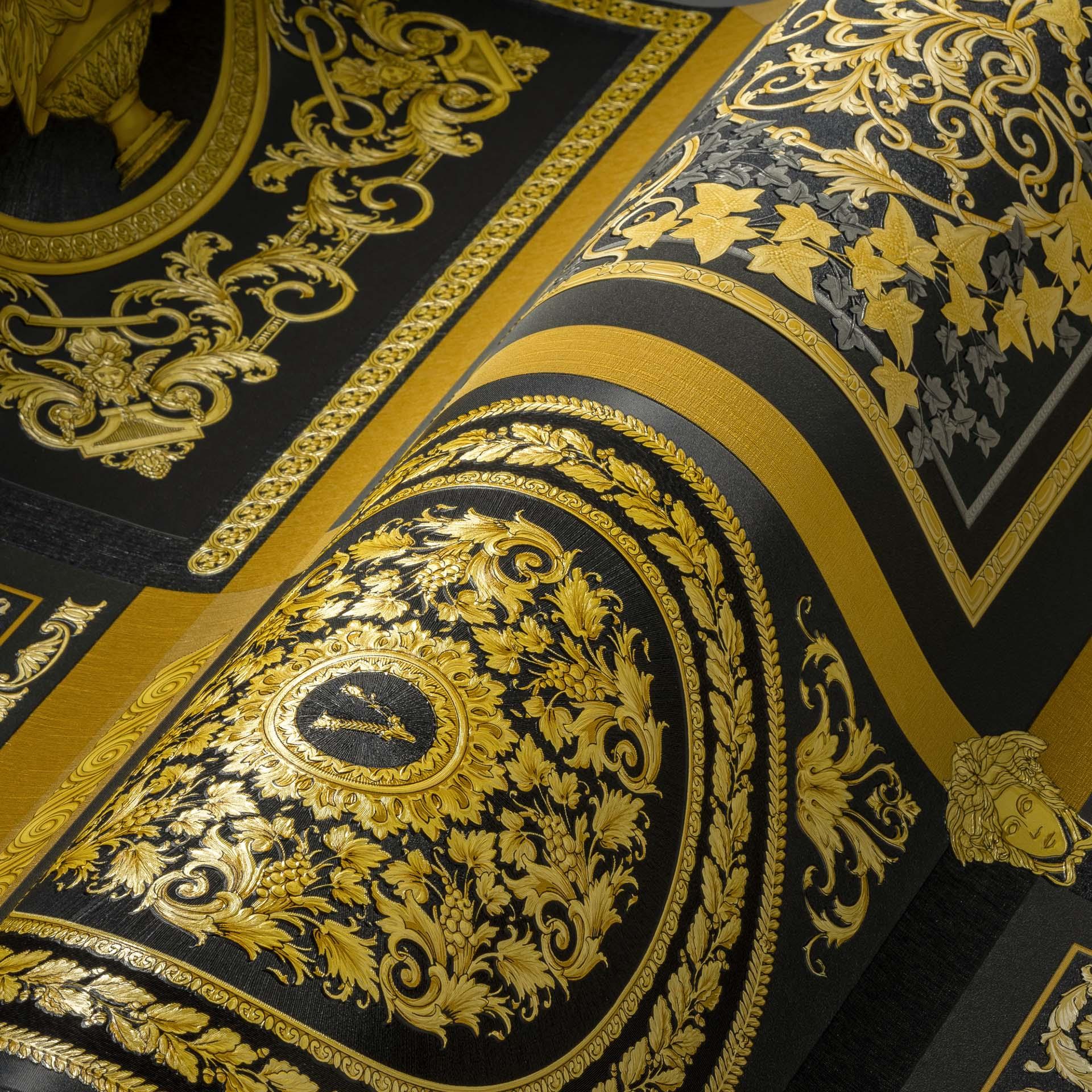 Versace Home Luxe Behang Goud Zwart