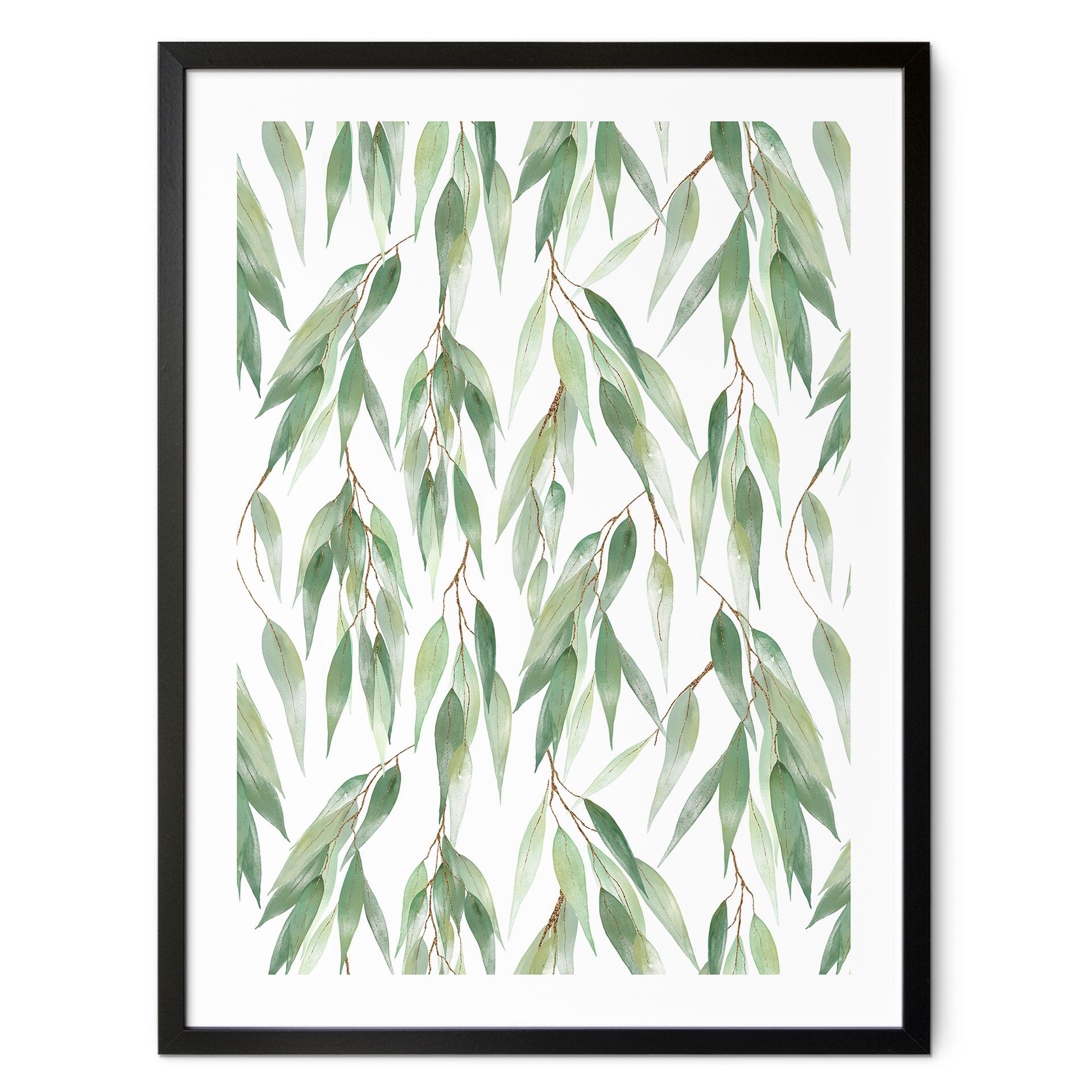 Poster grenar med gröna blad - UN Designs