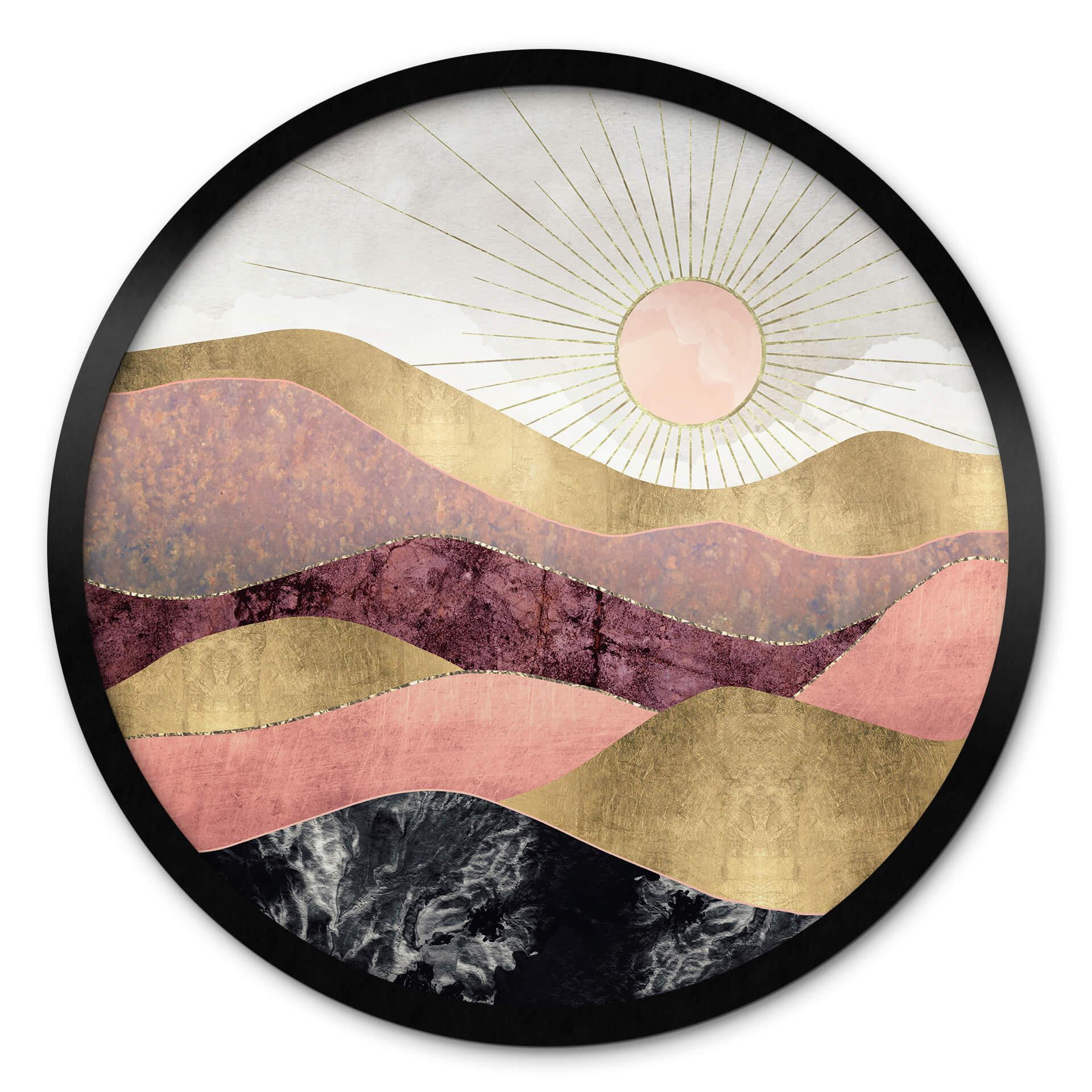 Poster SpaceFrog Designs - Rosa sol - Rund