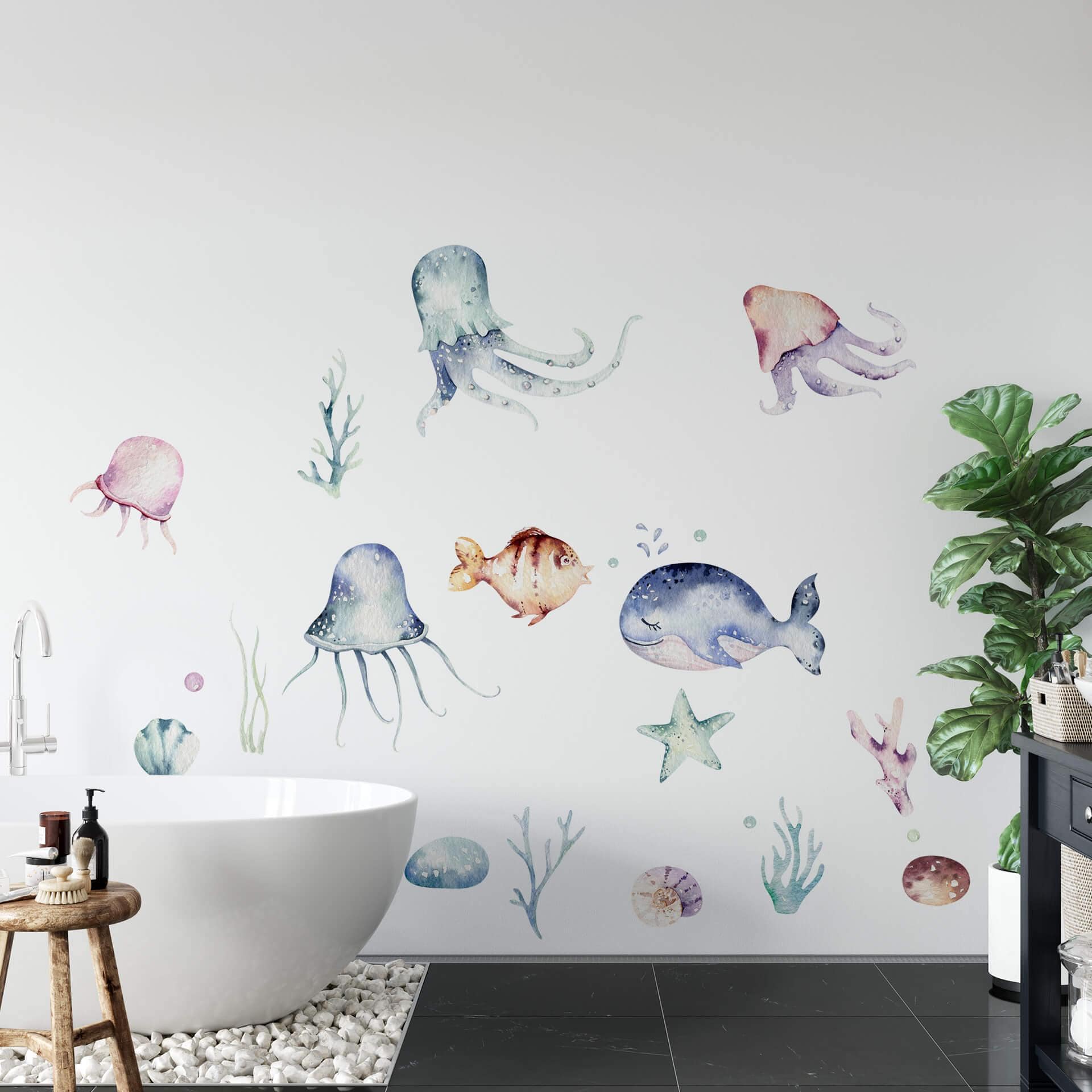 Sticker mural Kvilis - Au fond de l'océan (25-pièces)
