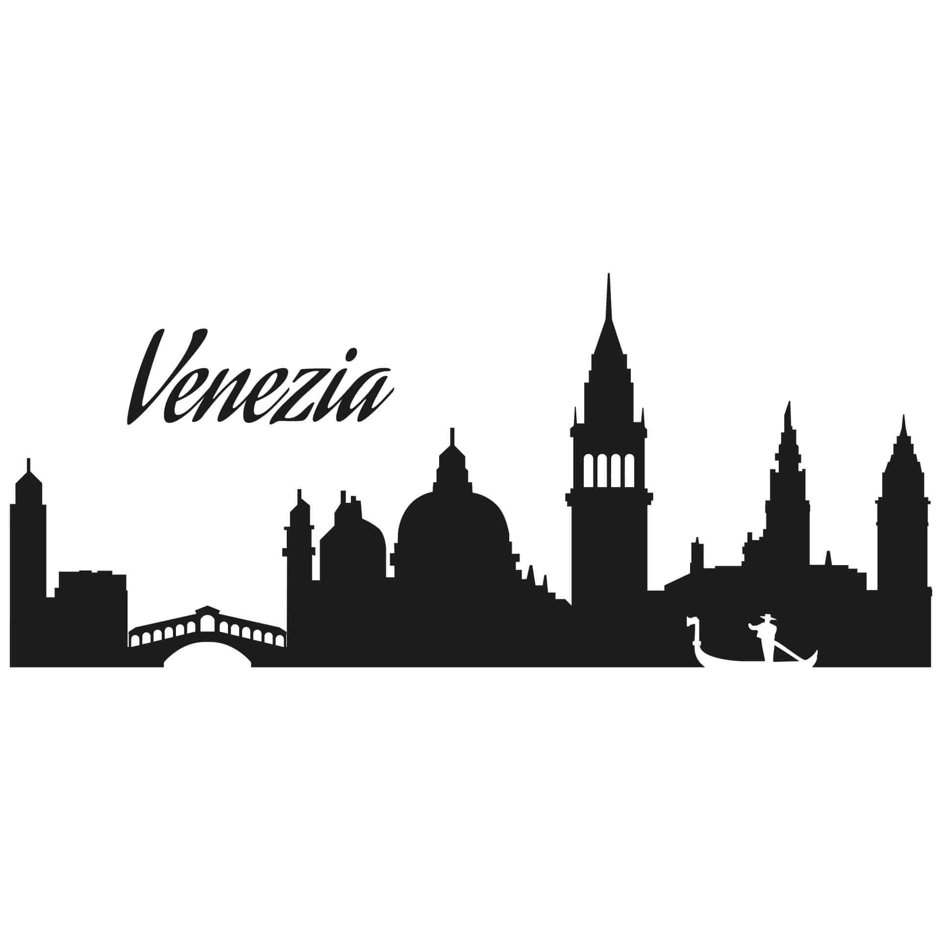 Adesivo murale Profilo di Venezia