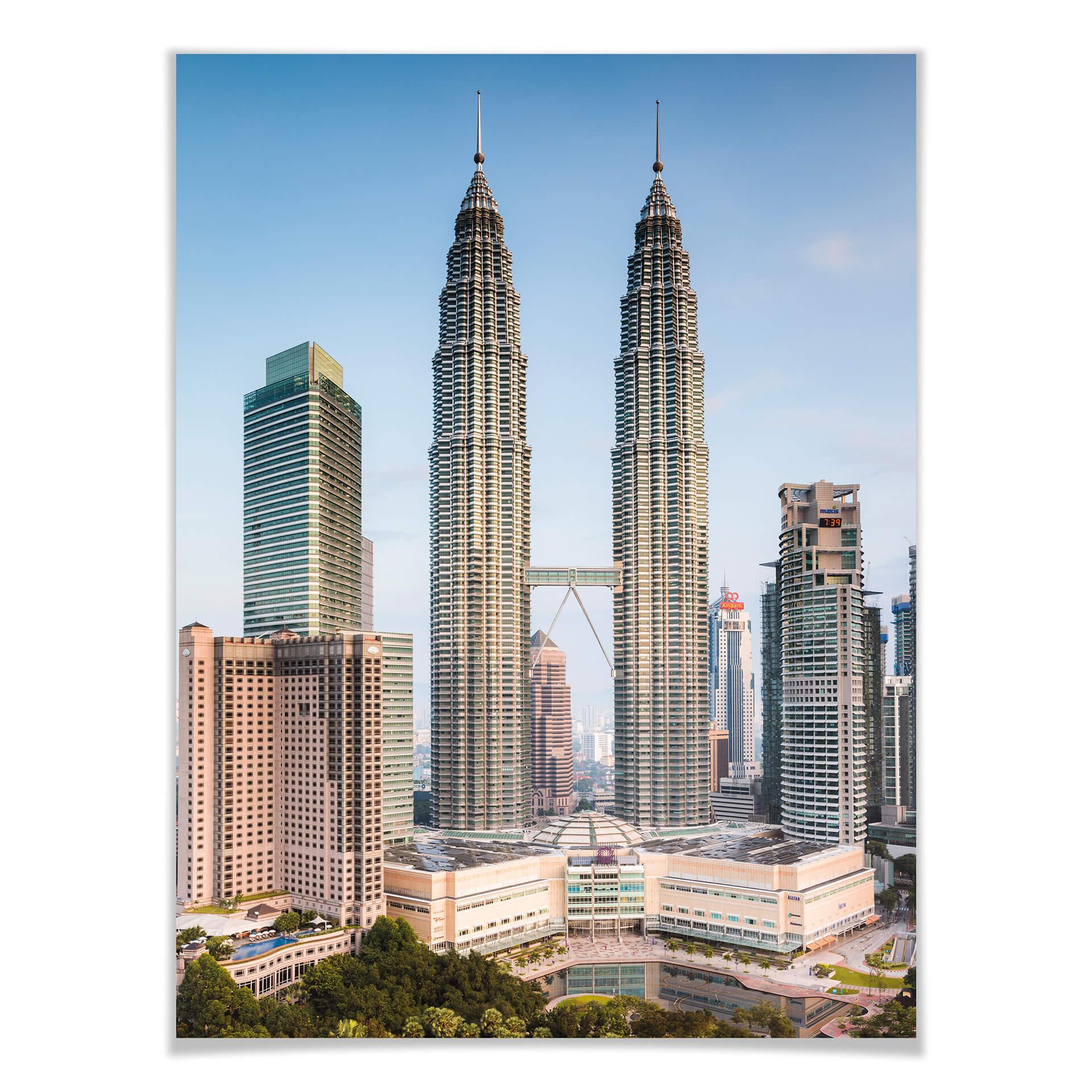 Plakat Kolombo - Petronas Towers w Kuala Lumpur