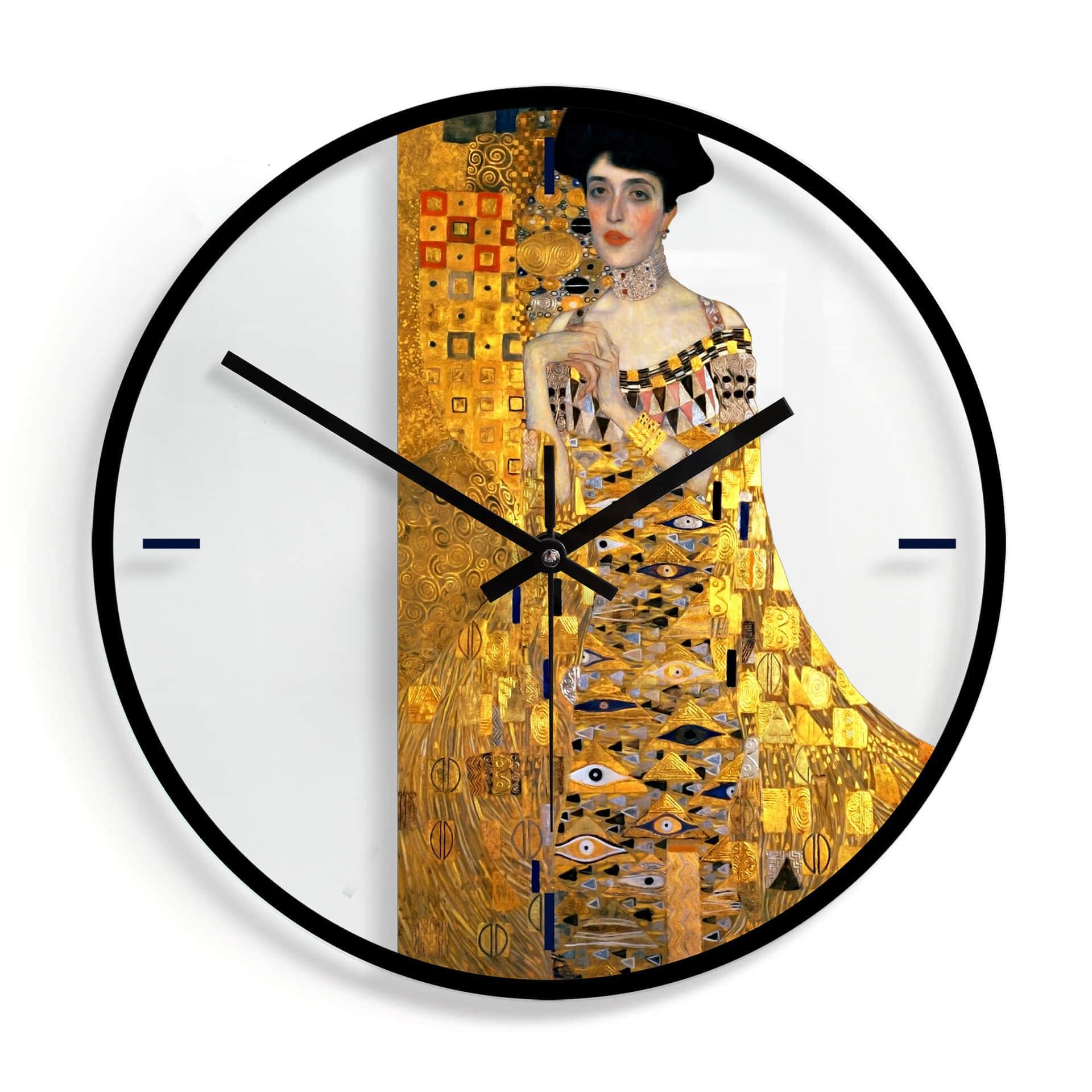 Horloge murale en verre - Klimt - Le Portrait d'Adele Bloch-Bauer
