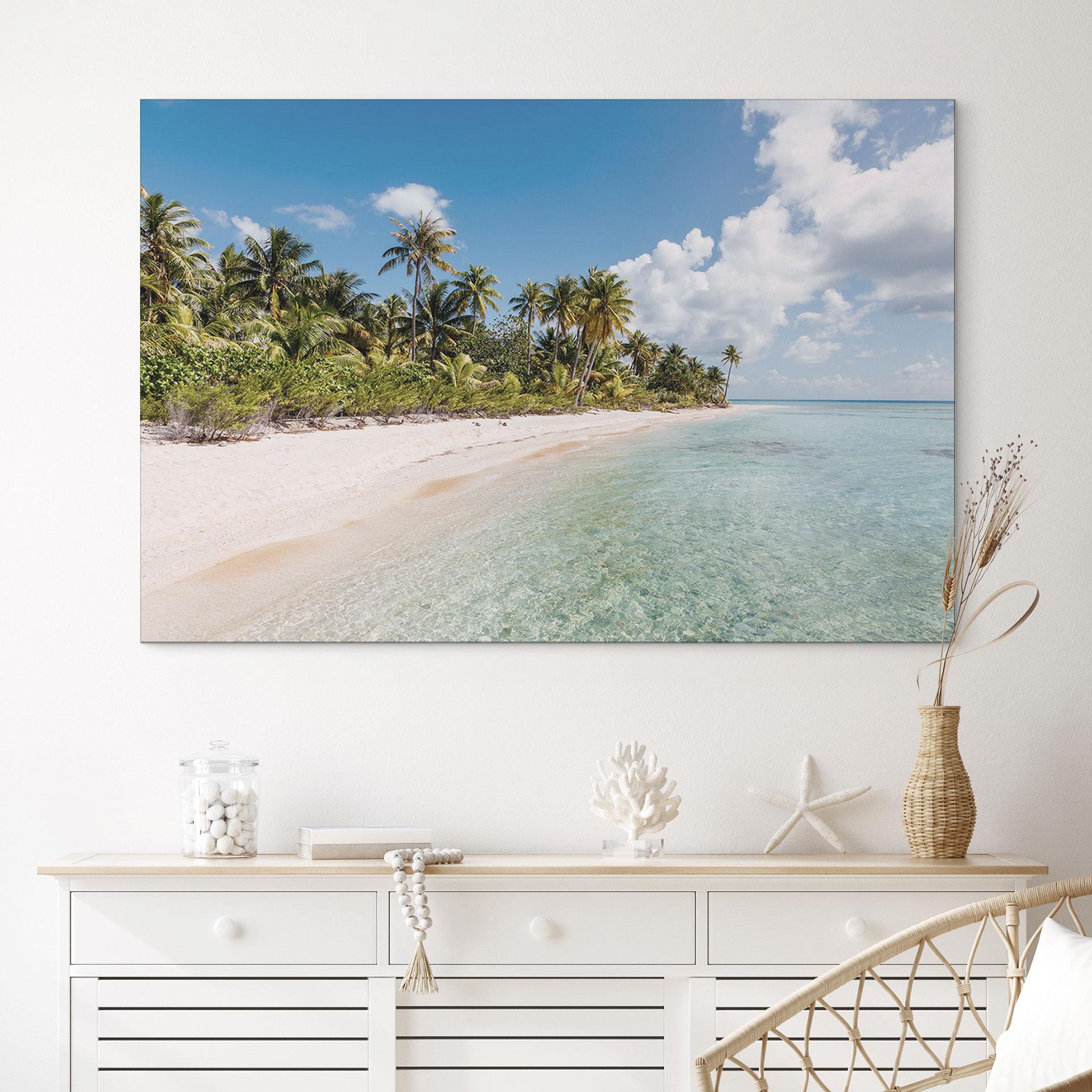 Billede af palmestrand i Sydhavet - Colombo – print på aluminium (Alu-Dibond)