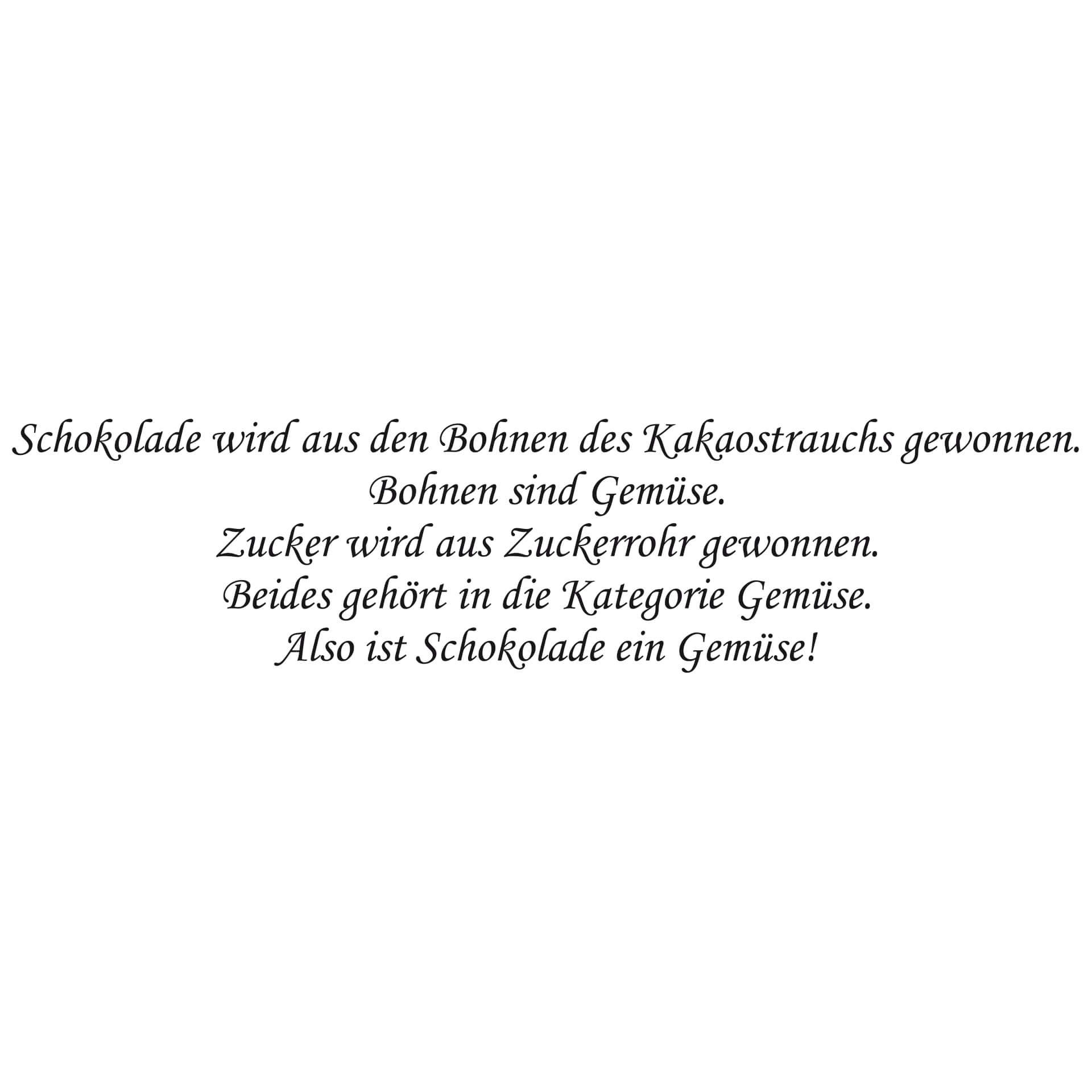 Wandtattoo Schokoladengemüse