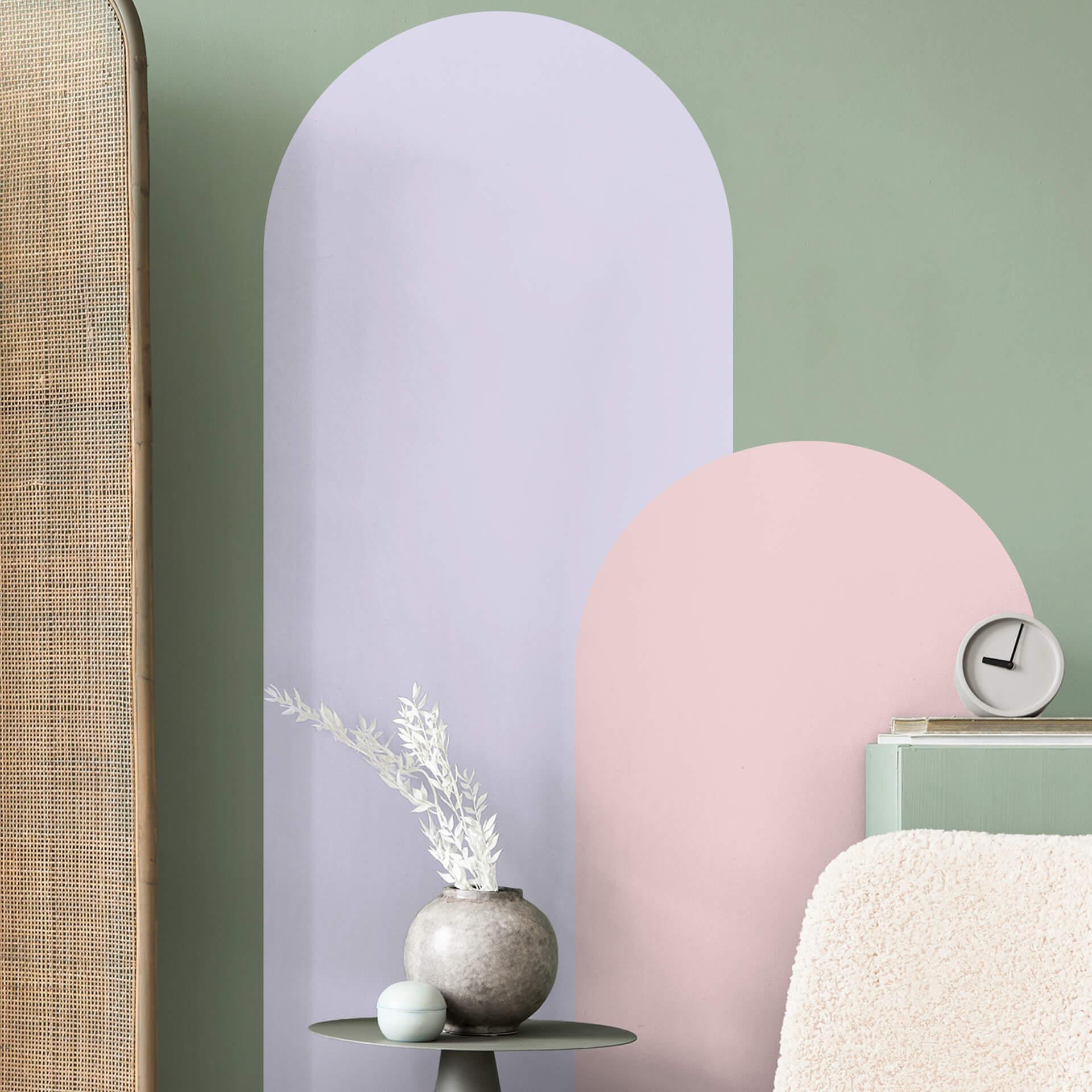 Wallsticker Rund bue smal pastel lilla
