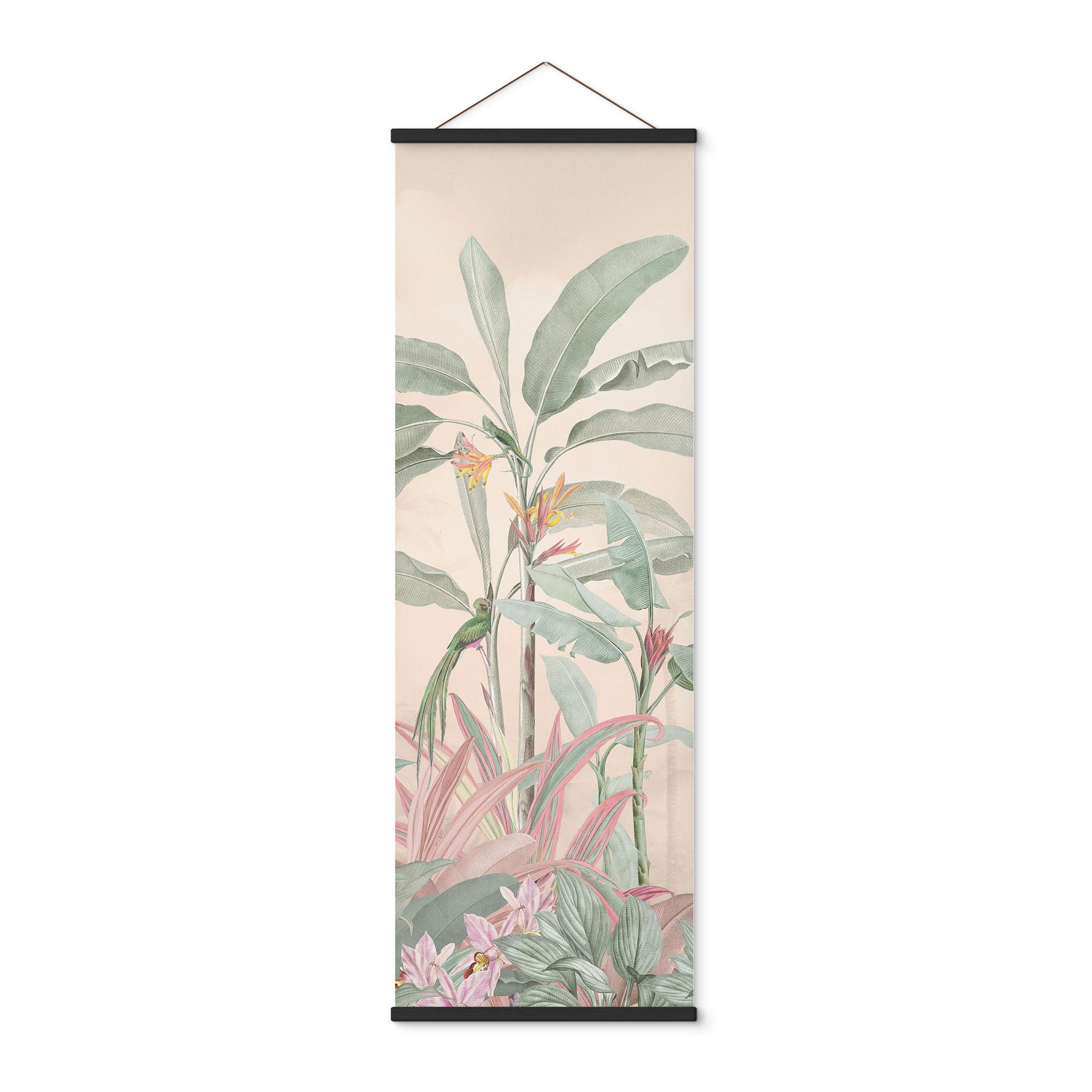 Tropisk idyl med kolibri abrikos - Blomsterdekoration - Panorama