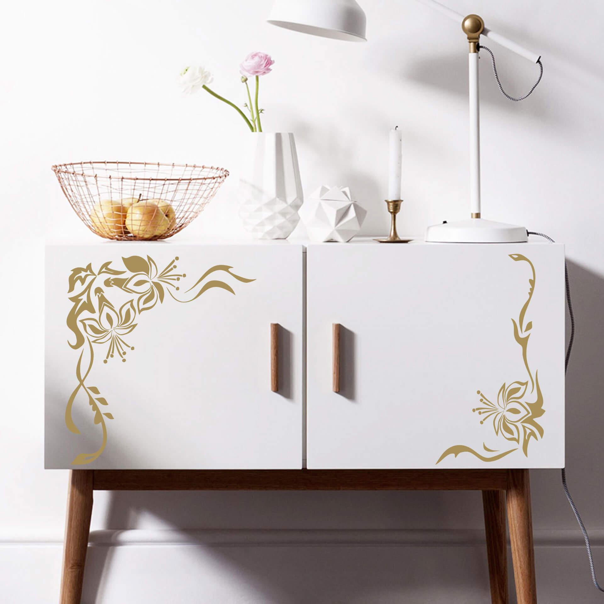 Muursticker Bloemen Ornament