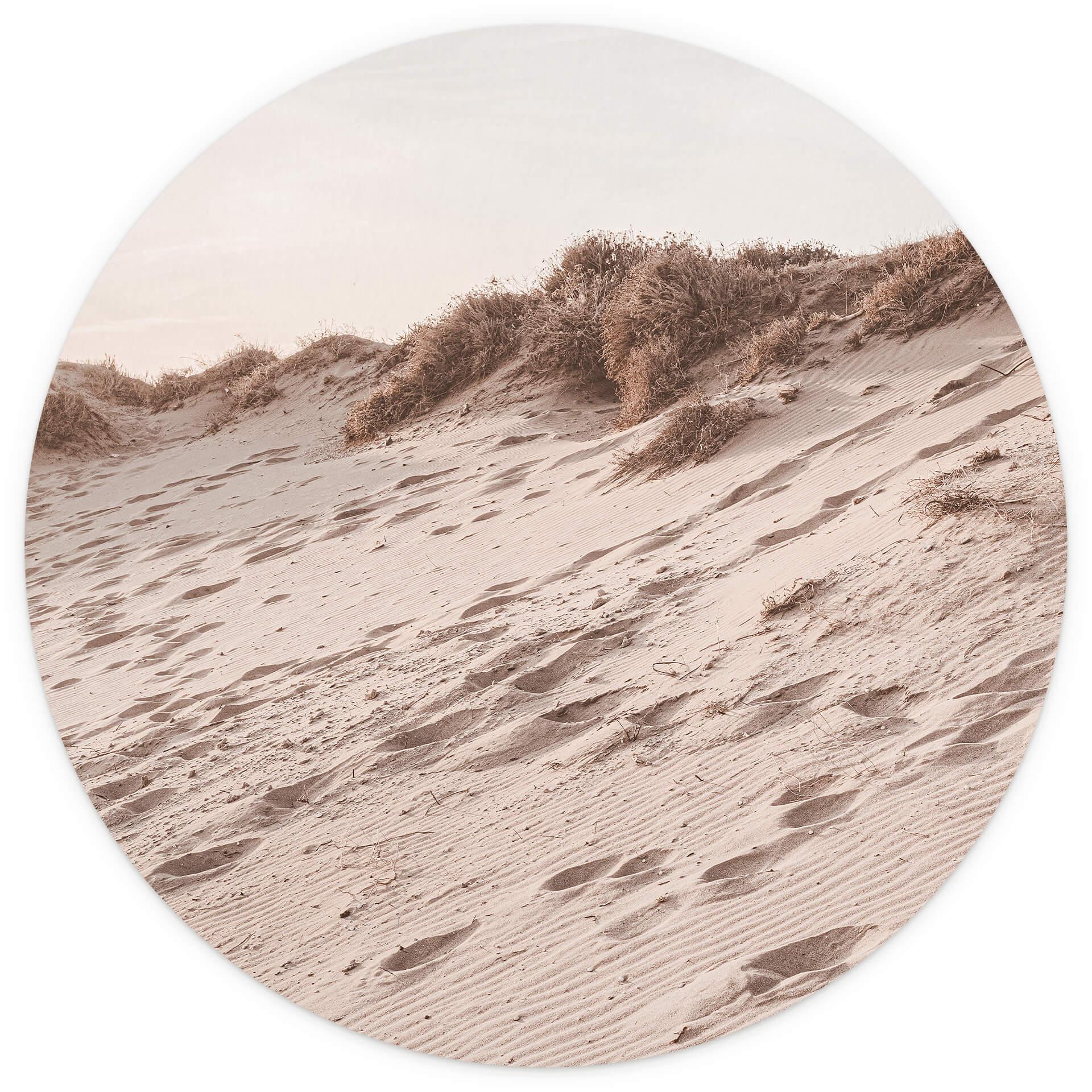 Behangcirkel 1X Studio - Zandstrand - vliesbehang/zelfklevend vliesbehang