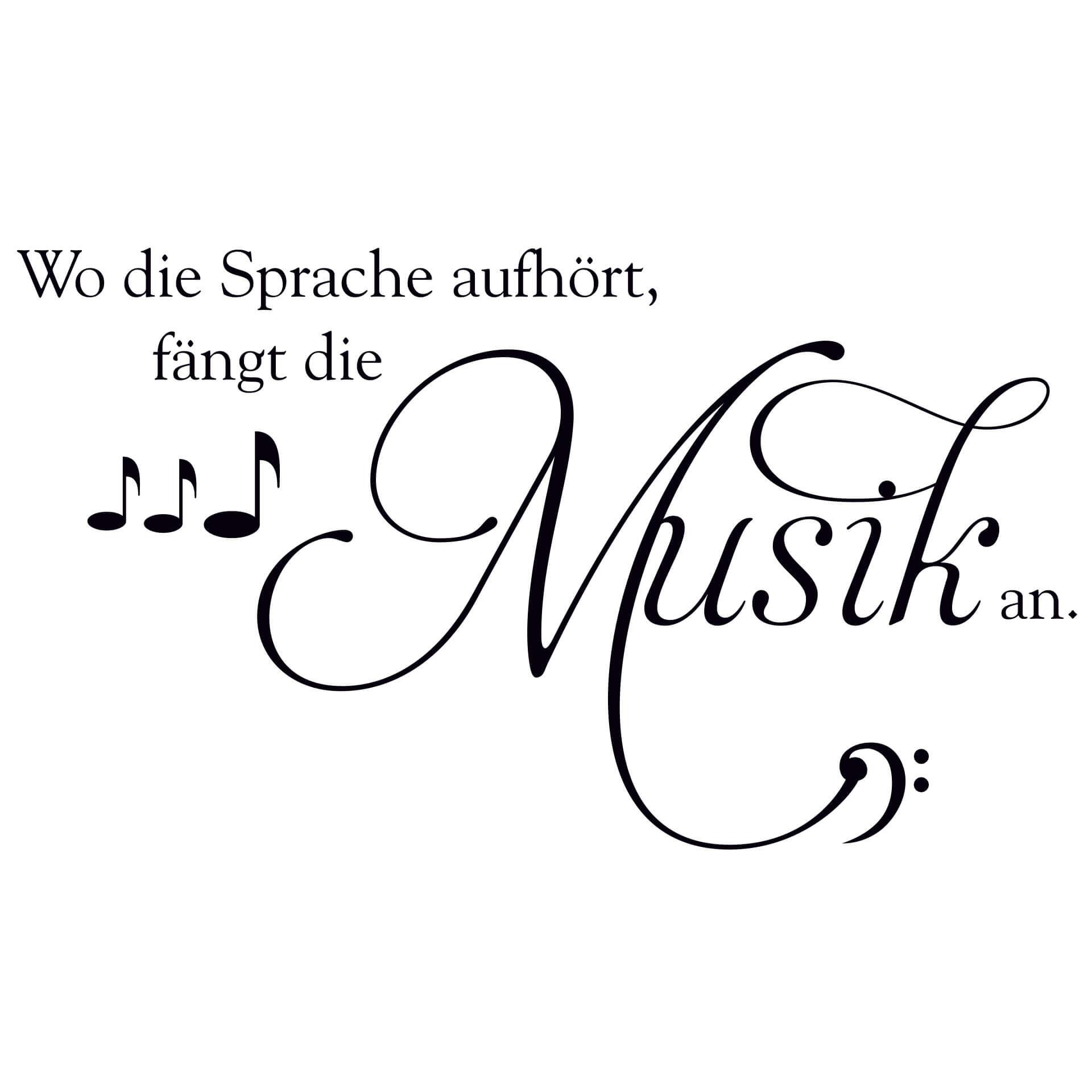 Wandtattoo Wo die Sprache aufhört...