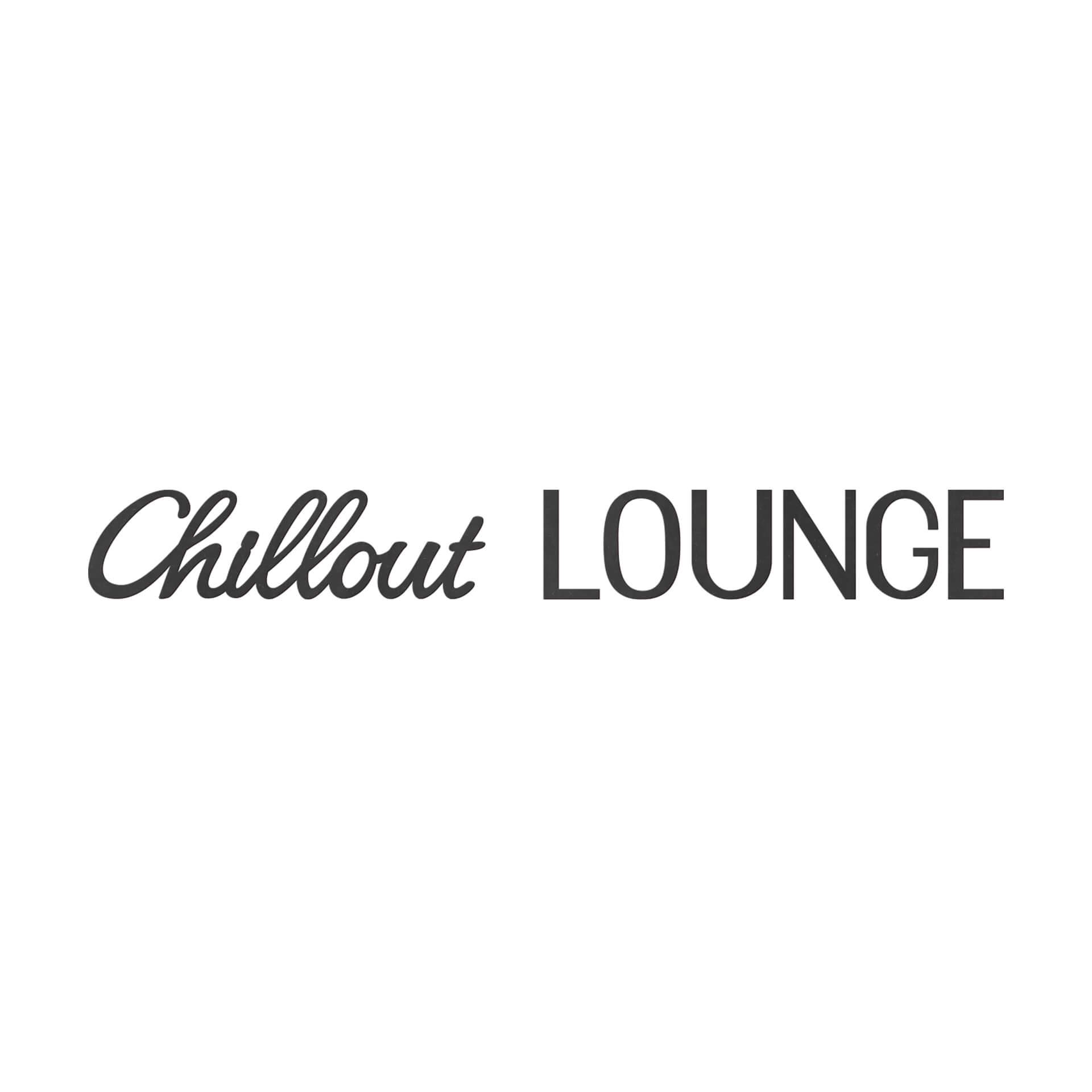 Decoración en madera 'Chillout Lounge' - Letras modernas de MDF para habitaciones con estilo