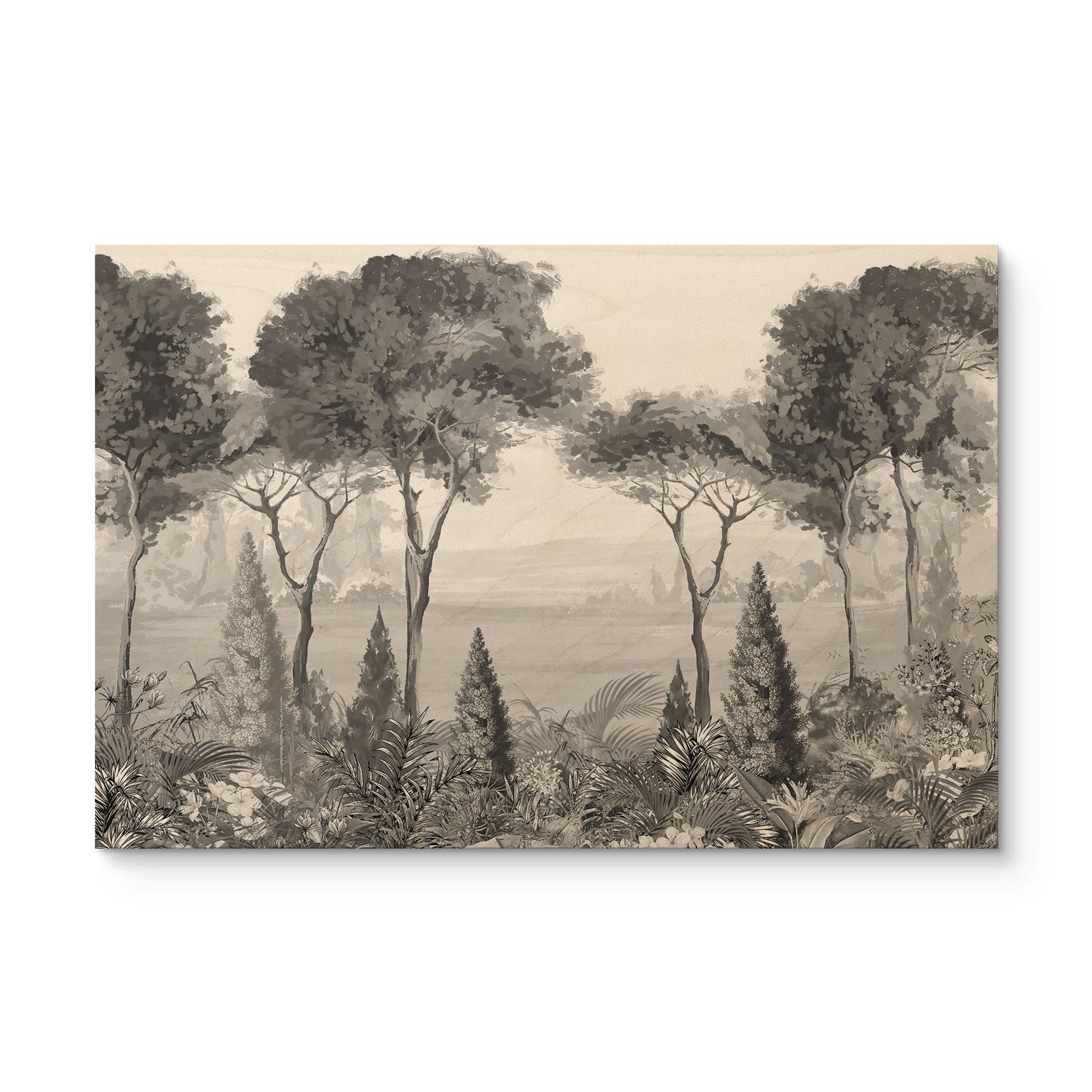 Houten Wanddecoratie Idyllisch plantenlandschap - Ms Tiff