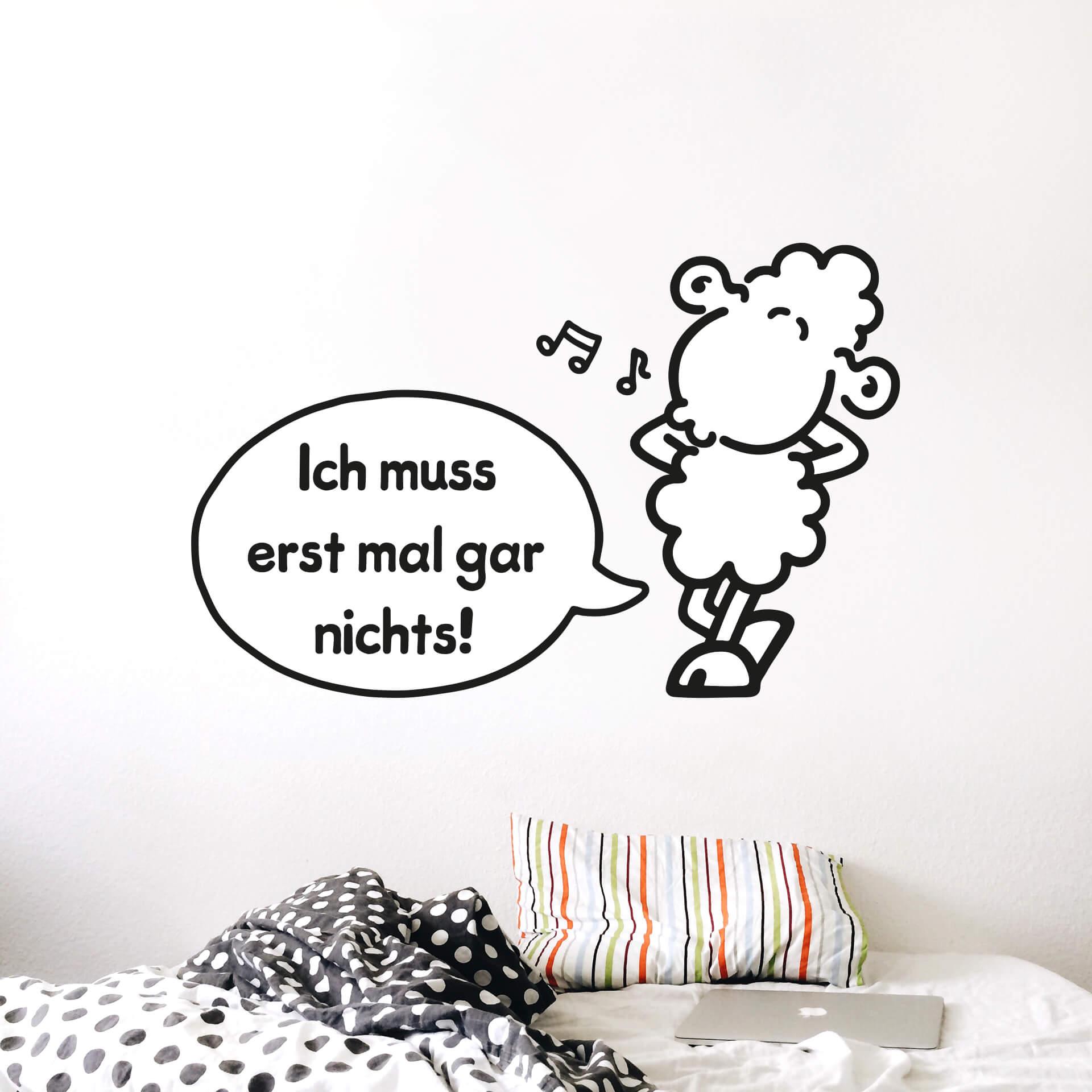 Wandtattoo sheepworld Worthelden Erst mal gar nichts
