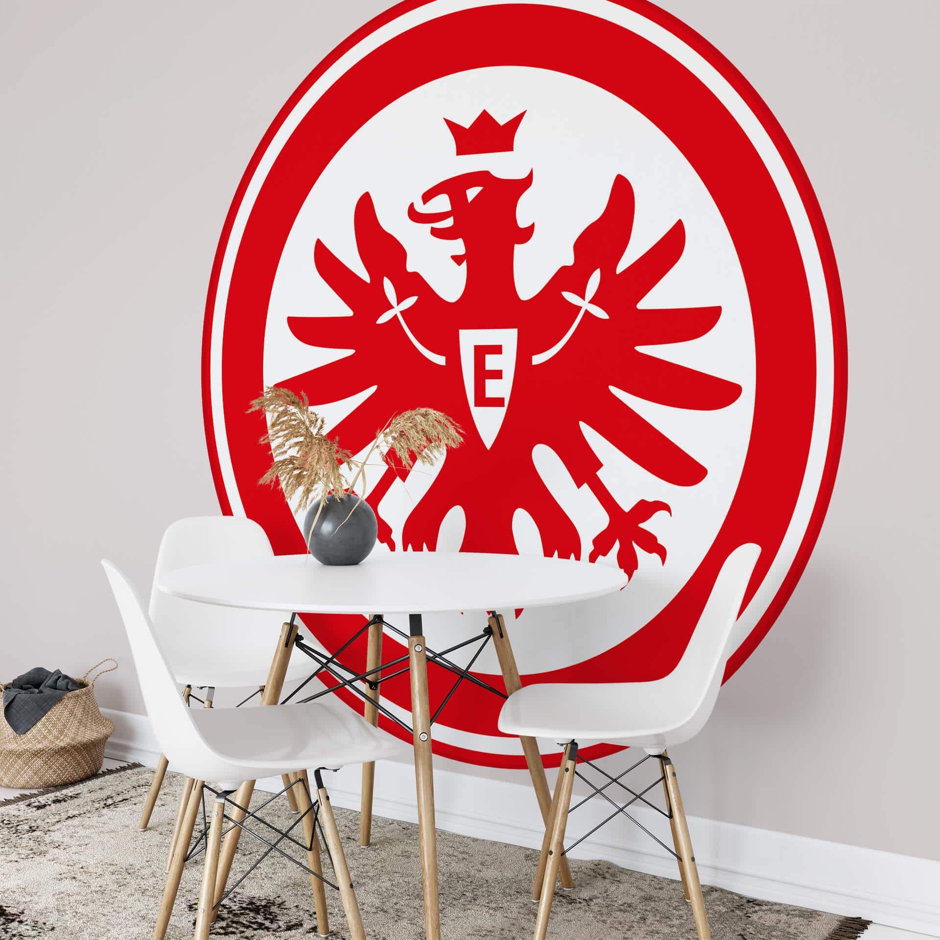 Fototapet - Rundt Eintracht Frankfurt - Crest - vliesetapet/selvklæbende non-woven tapet