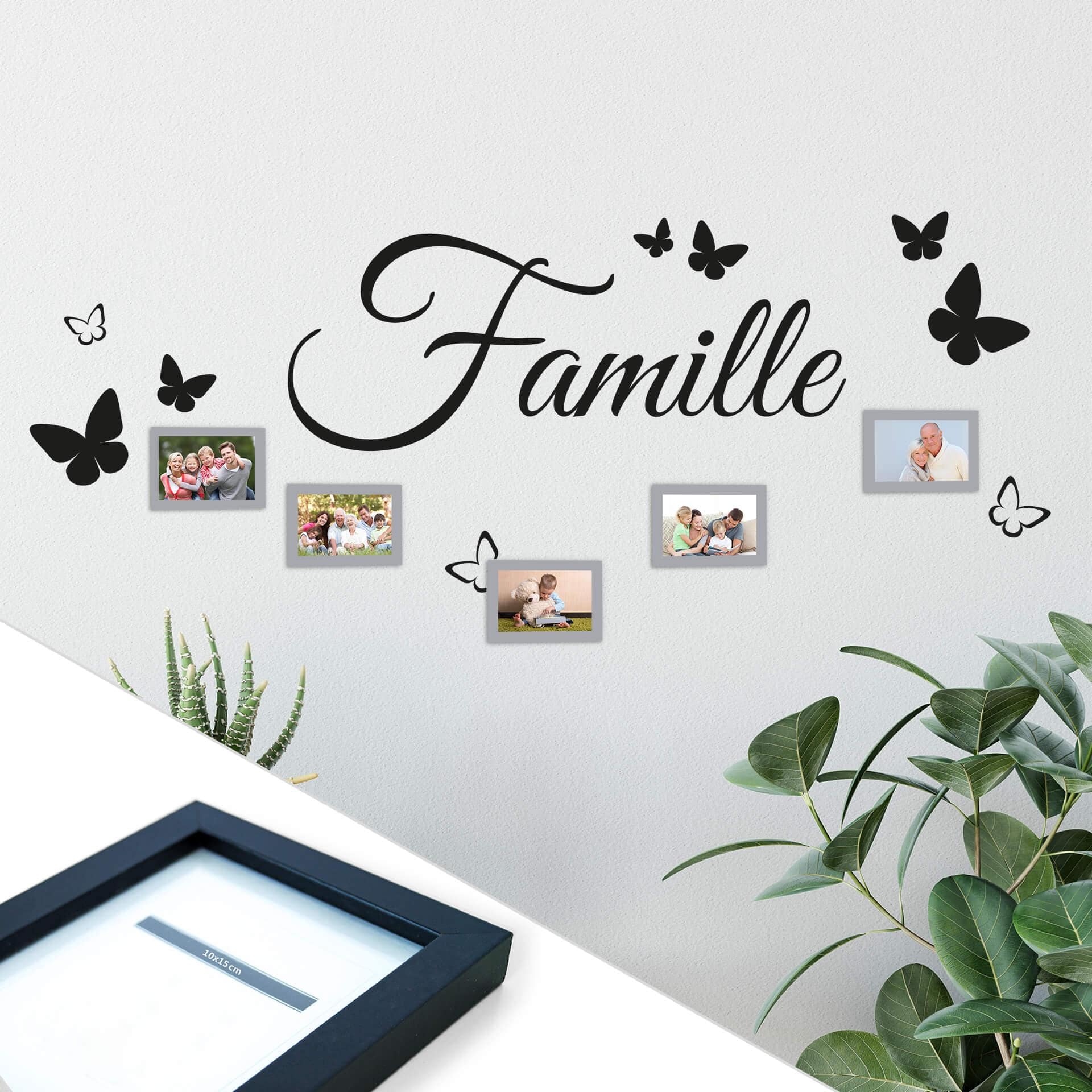 Sticker mural - Famille 5 cadres inclus
