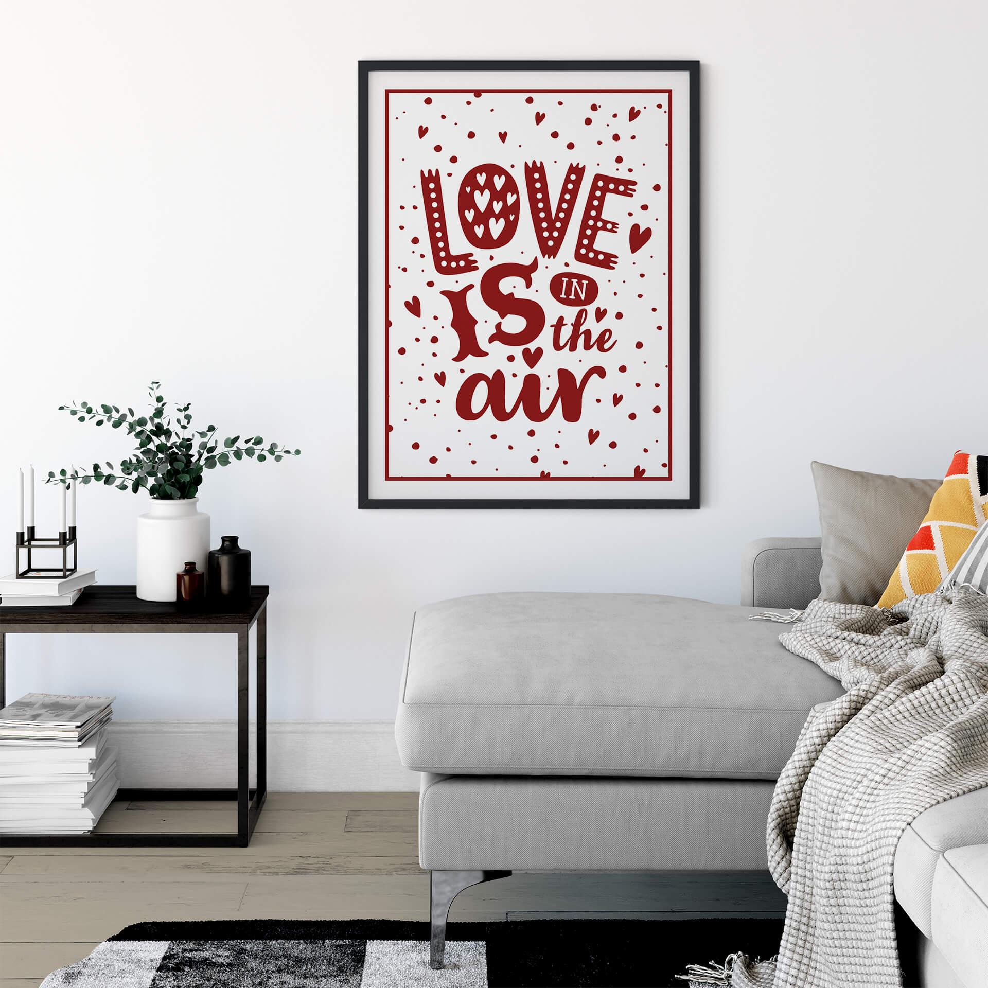 Poster Love is in the air rot
