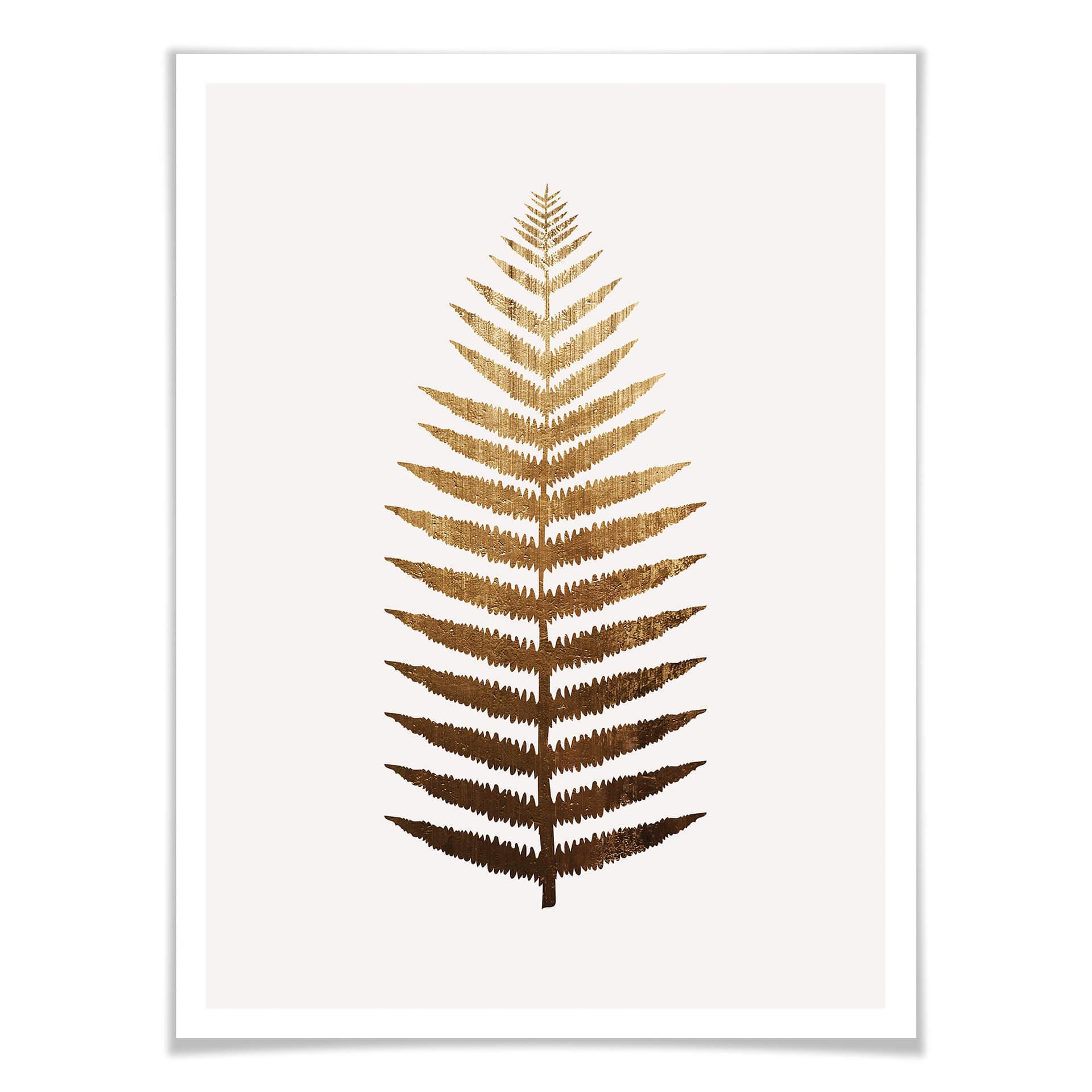 Poster Kubistika – Golden Fern