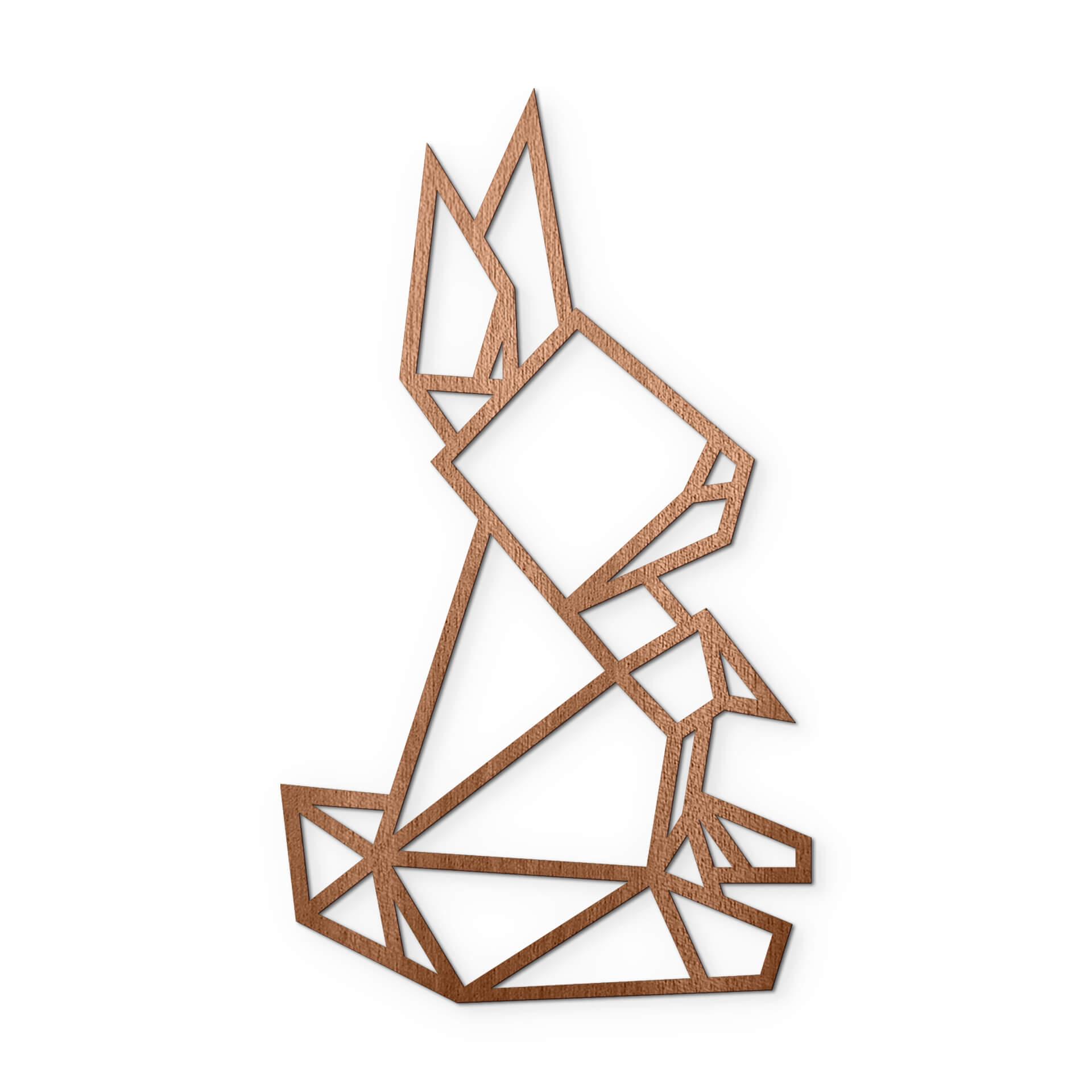 Decoro in legno origami - Coniglio