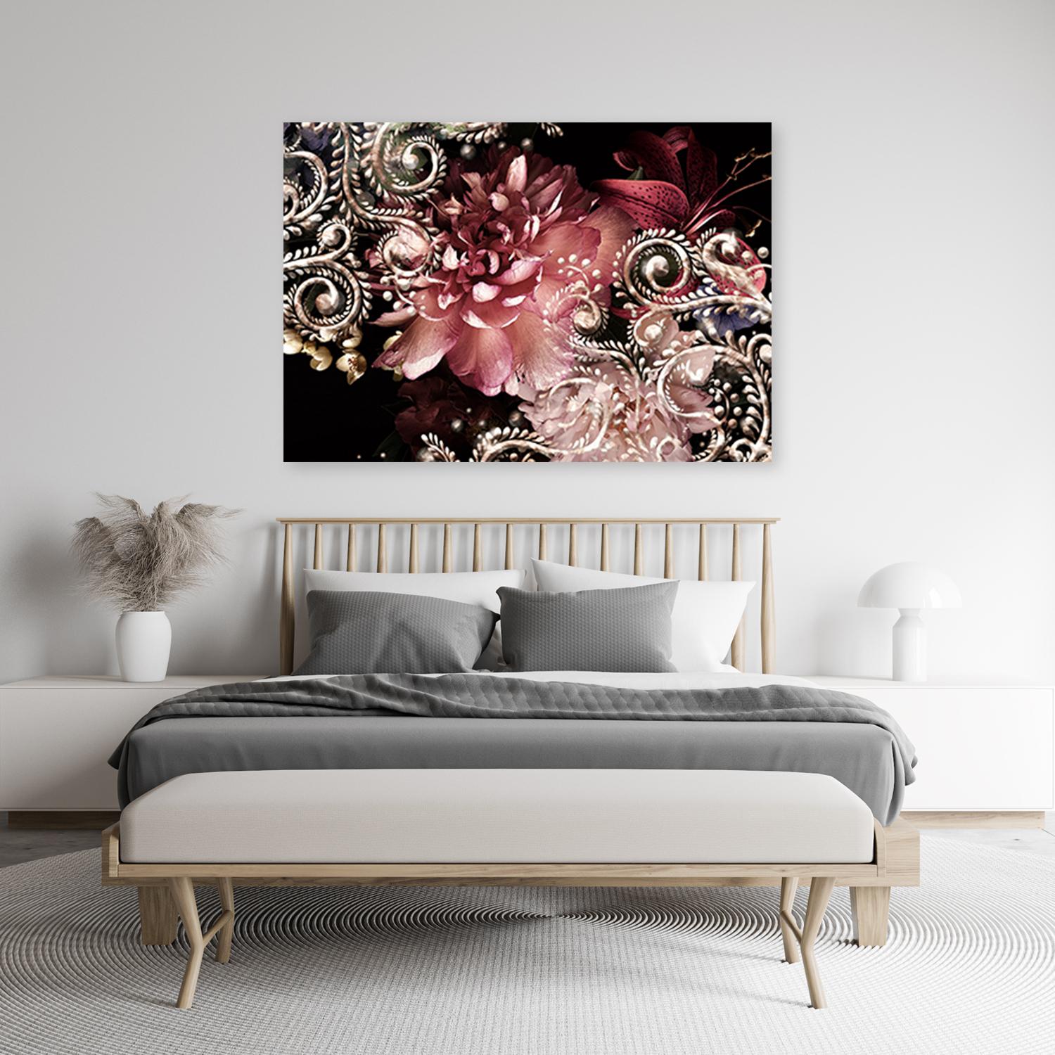 Canvasbillede, Pæon og liljeblomst