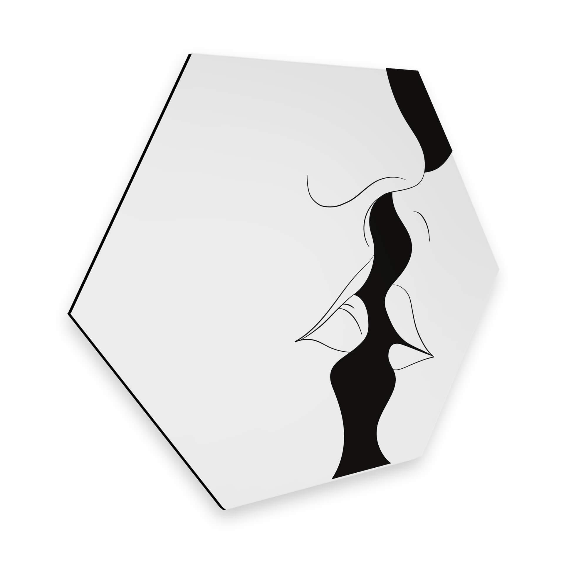 Hexagone - Alu-Dibond Nordic Creators - White Kiss