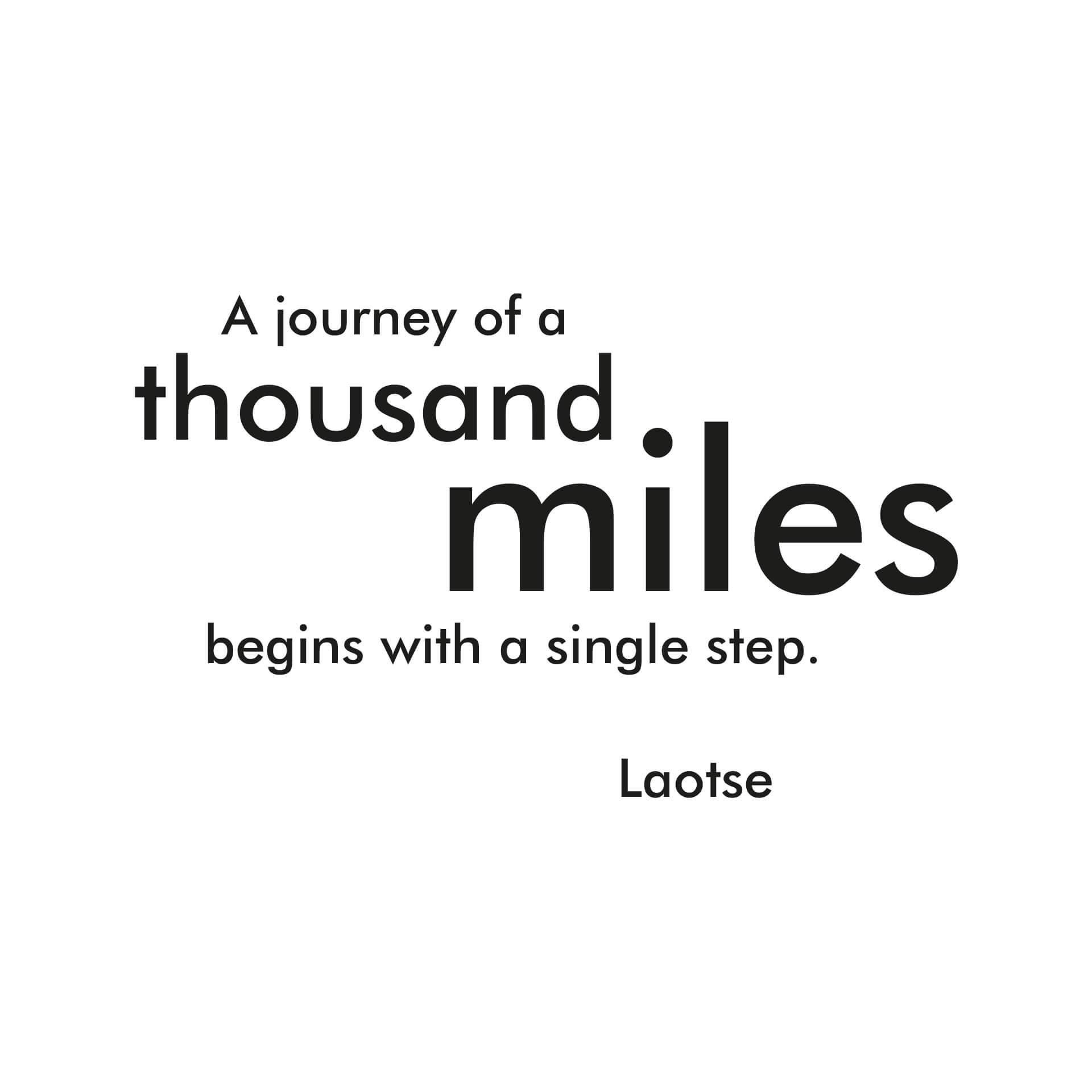 Adesivo murale - A journey of a thousand miles...