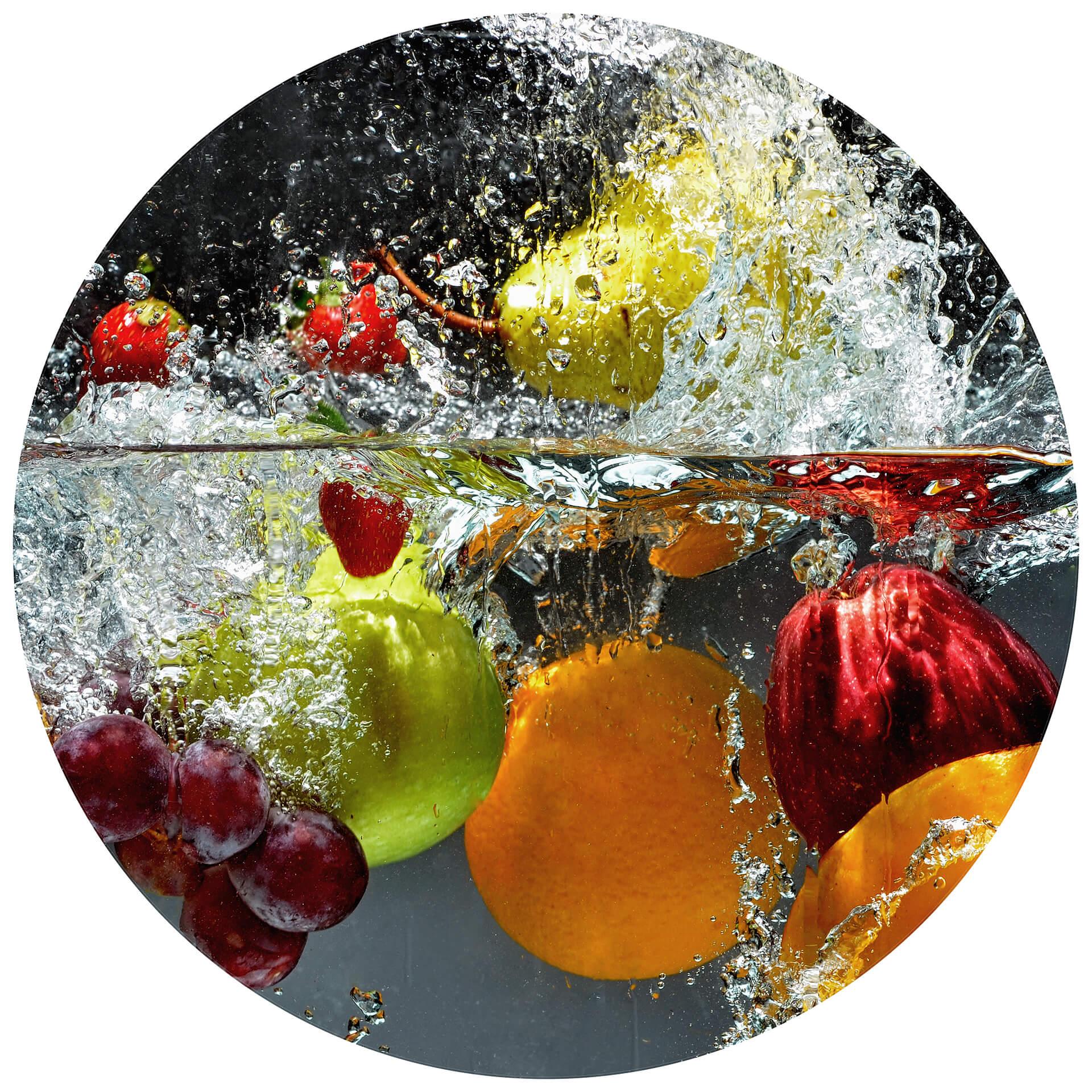 Behangcirkel Verfrissend Fruit - vliesbehang/zelfklevend vliesbehang