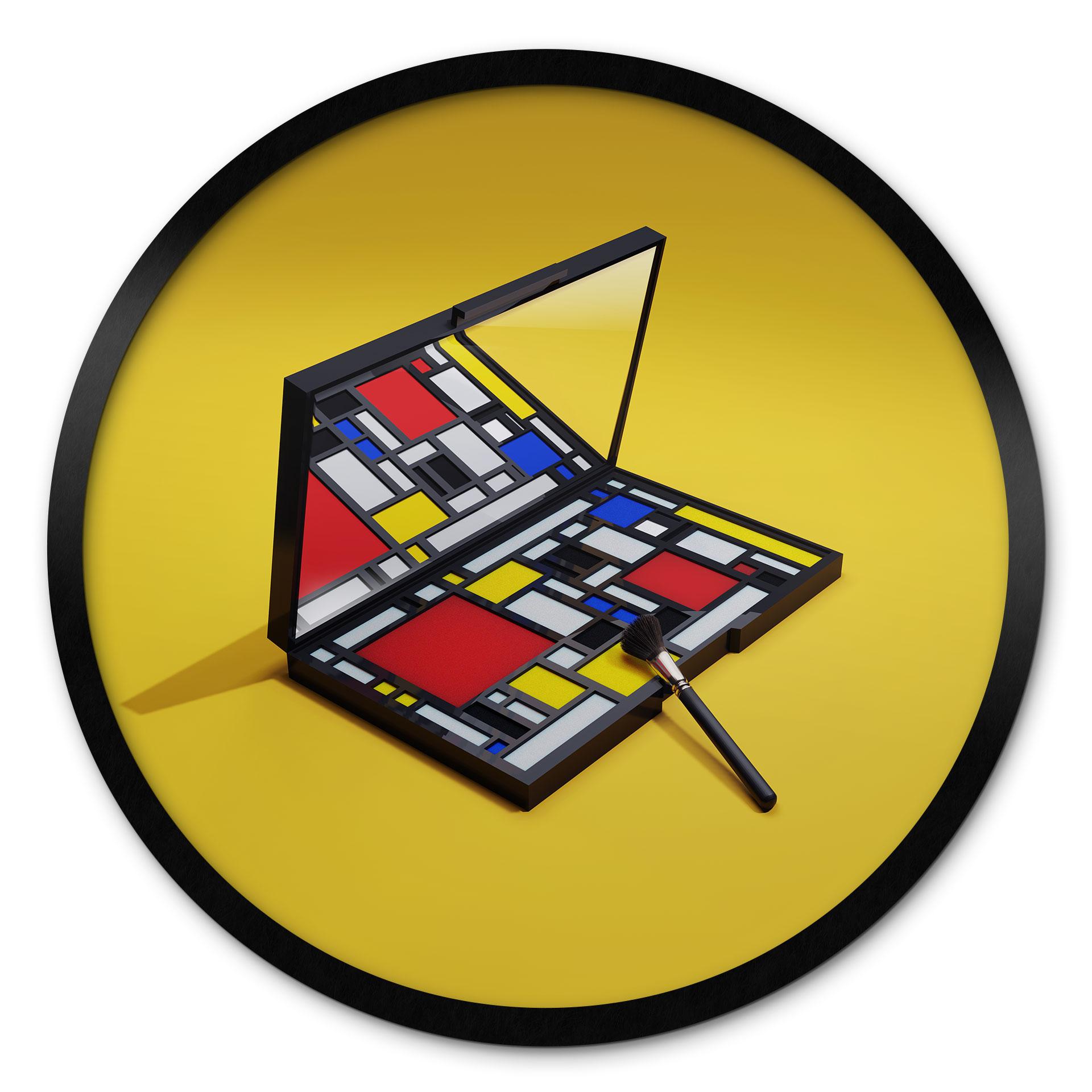 Plakat Make-up palet i stil med Piet Mondrian - Pozdniakov