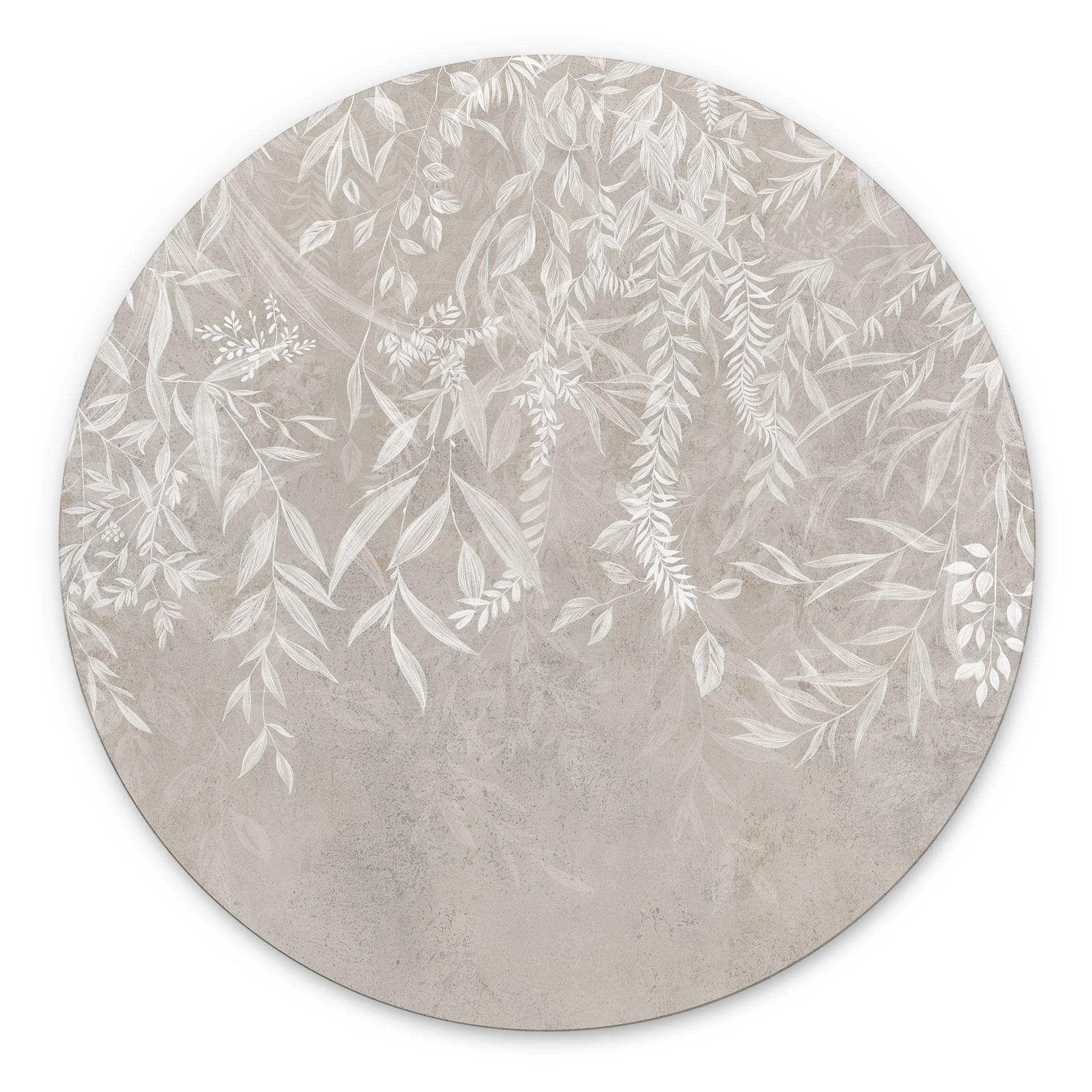 Wanddecoratie Elegante wilgentakken in beige - Ms Tiff - Alu-Dibond Rond