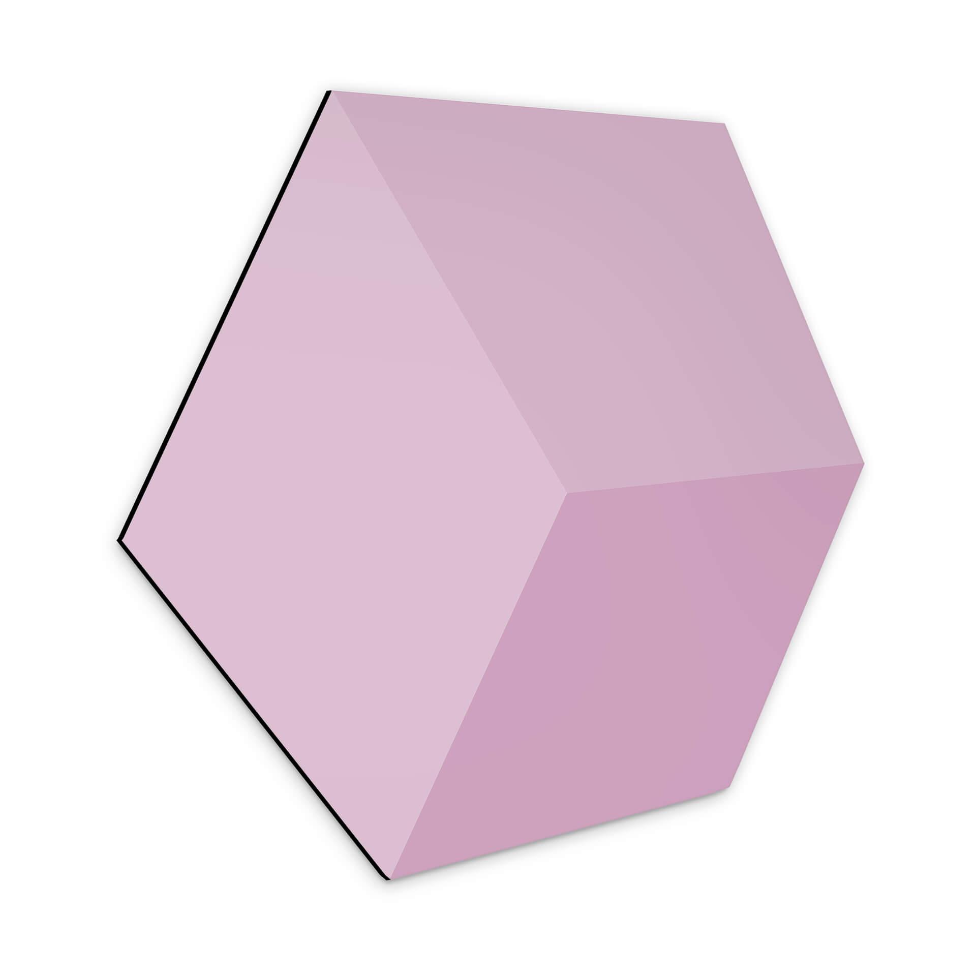 3D Hexagon Alu-Dibond - Lys magenta
