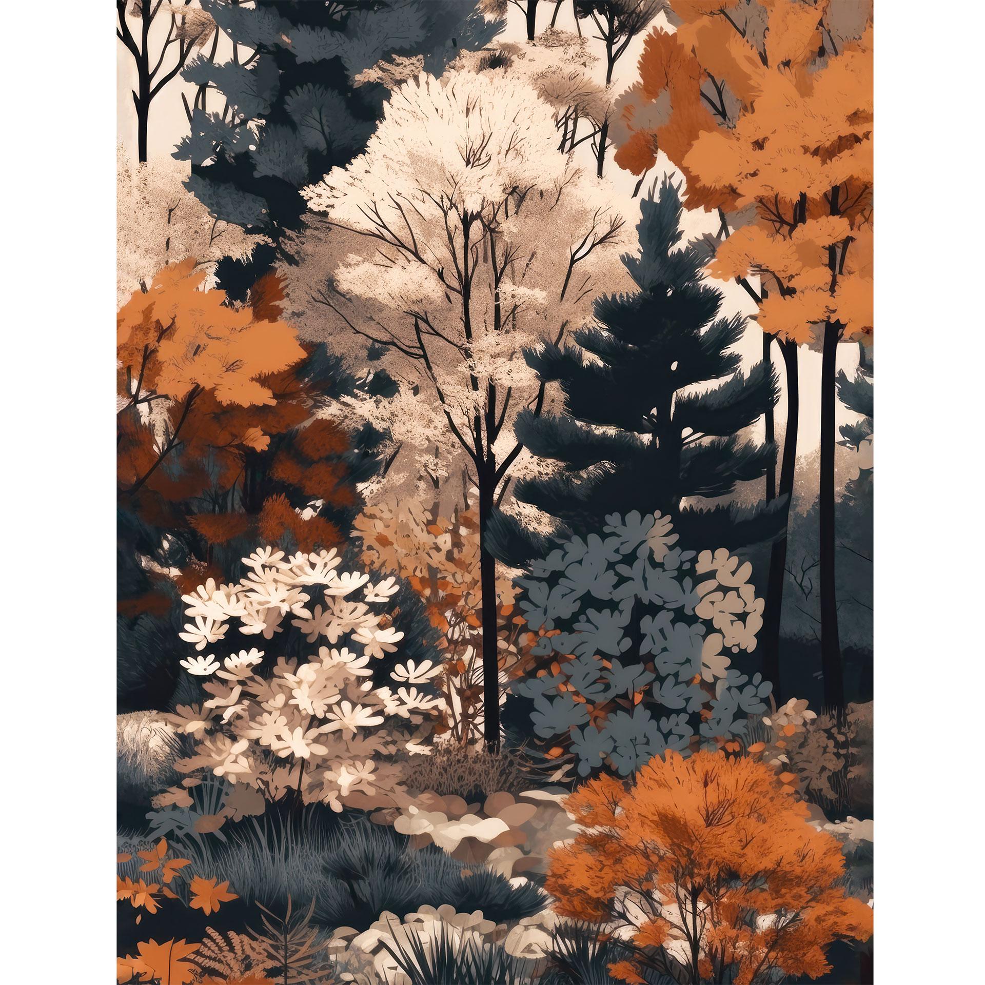 Fotobehang Kleurrijk herfstbos - Jaszke