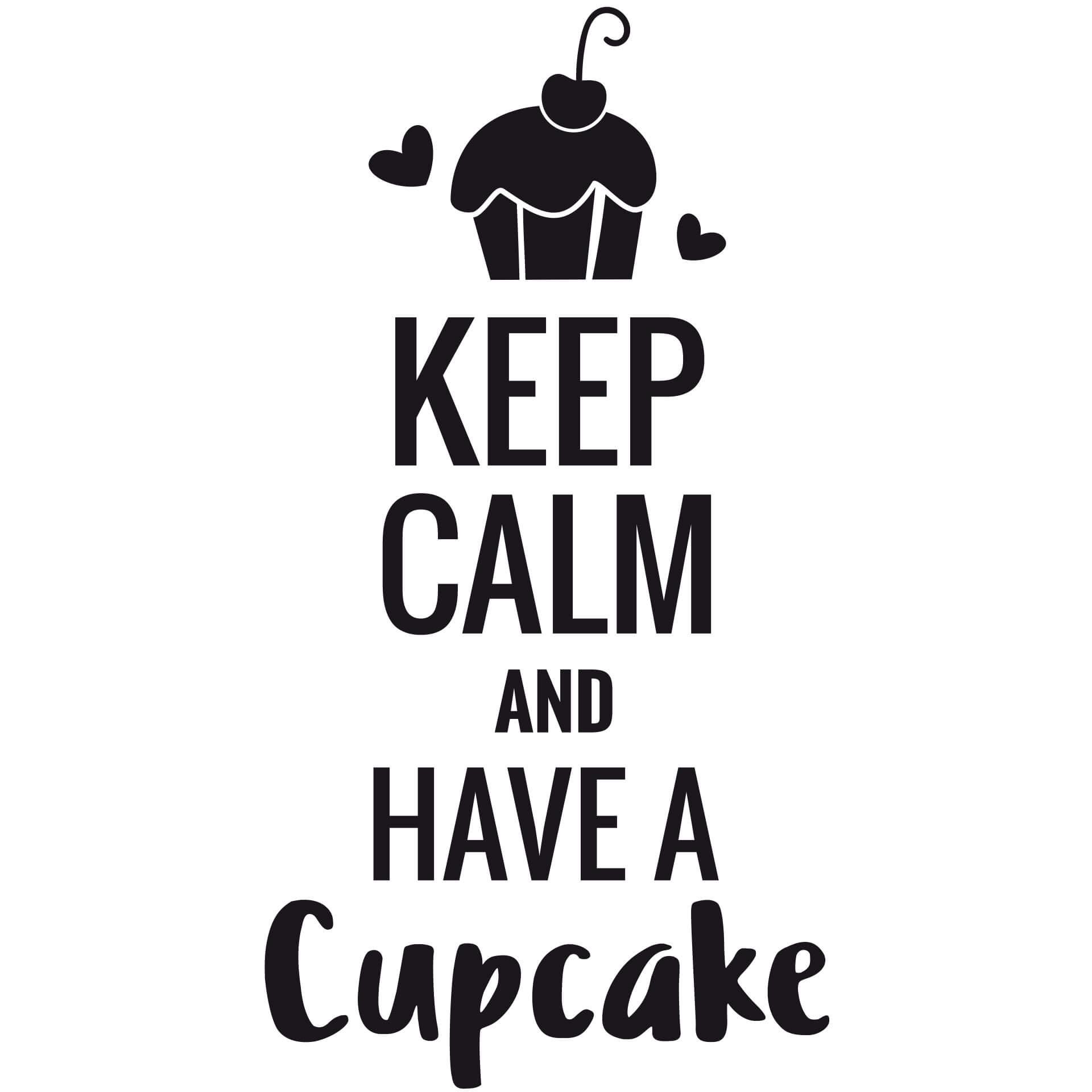 Adesivo  - Keep calm and have a cupcake